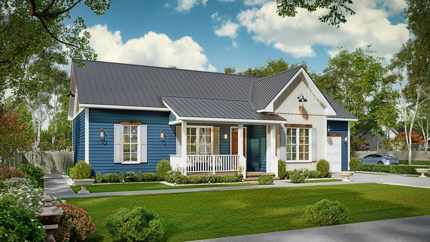 Left Side View of this 3-Bedroom,1220 Sq Ft Plan -198-1269