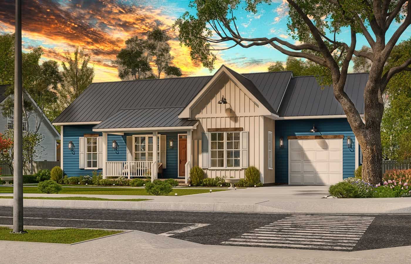 Front View of this 3-Bedroom,1220 Sq Ft Plan -198-1269