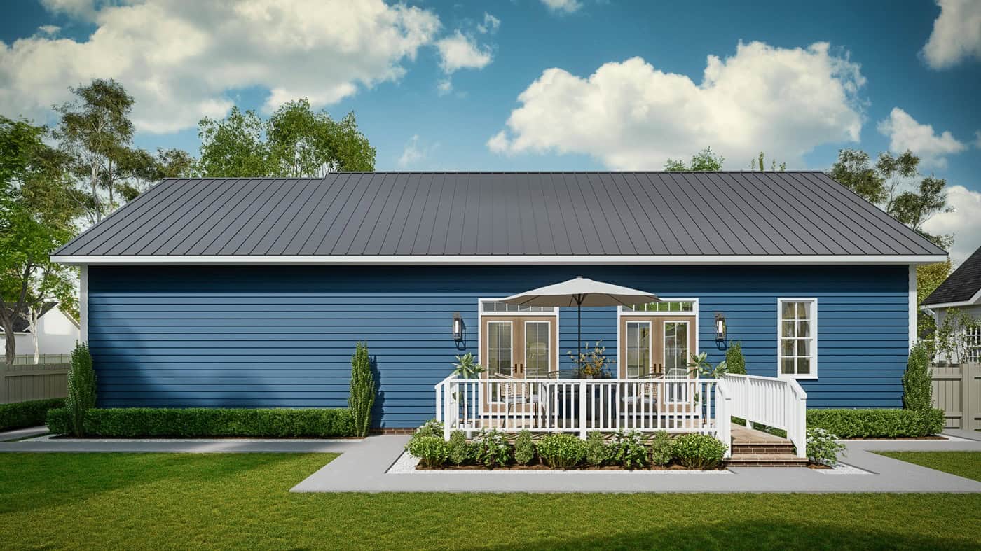 Rear View of this 3-Bedroom,1220 Sq Ft Plan -198-1269