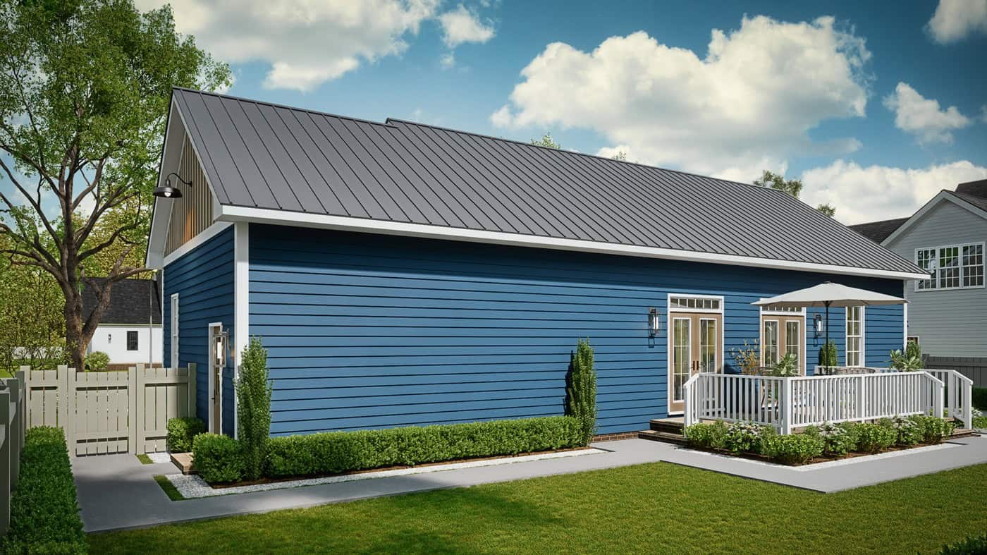 Rear View of this 3-Bedroom,1220 Sq Ft Plan -198-1269