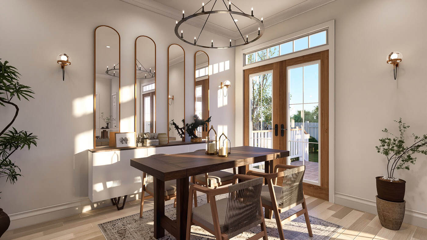 Dining Room of this 3-Bedroom,1220 Sq Ft Plan -198-1269