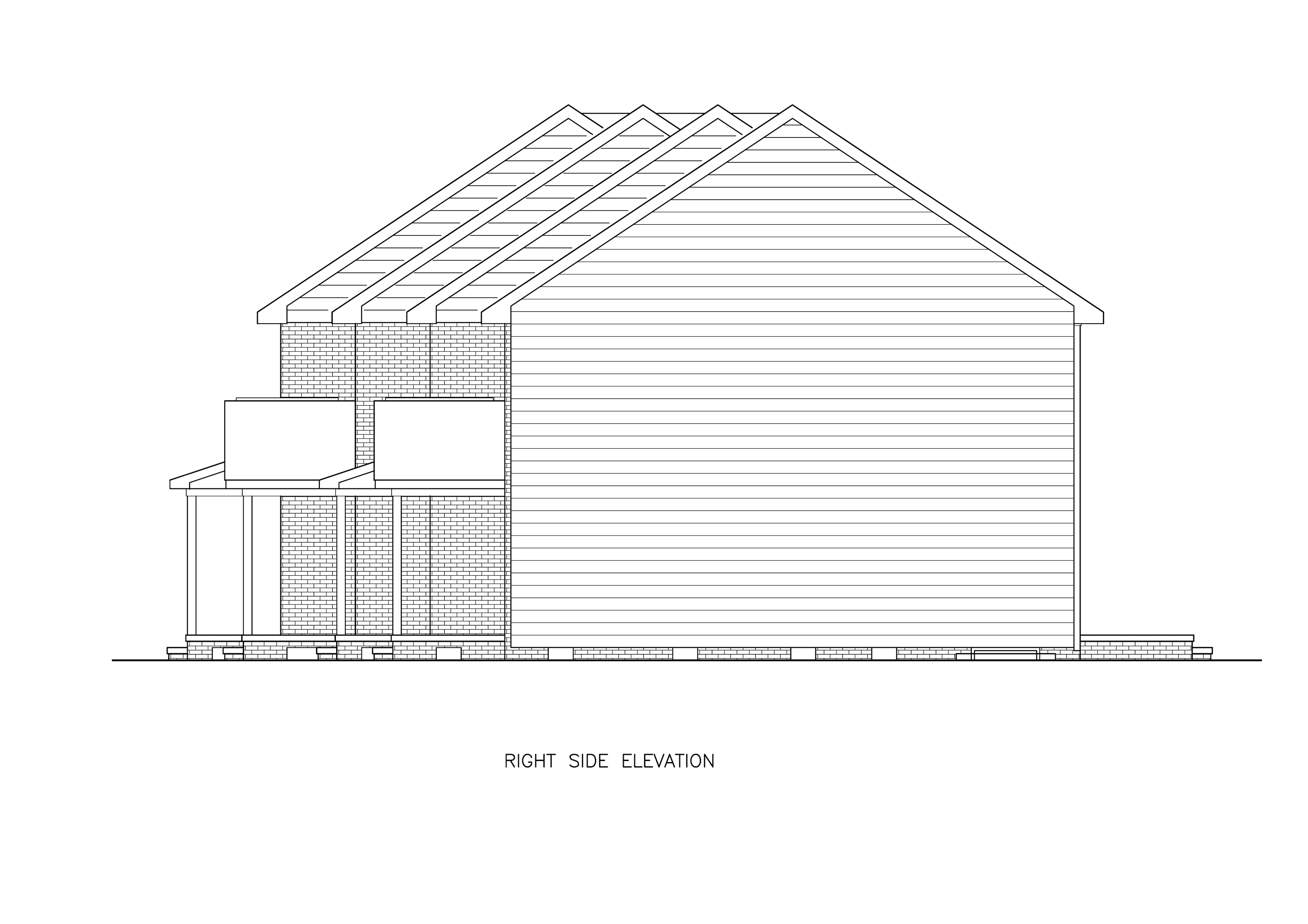Home Plan Left Elevation of this 8-Bedroom,4764 Sq Ft Plan -198-1270