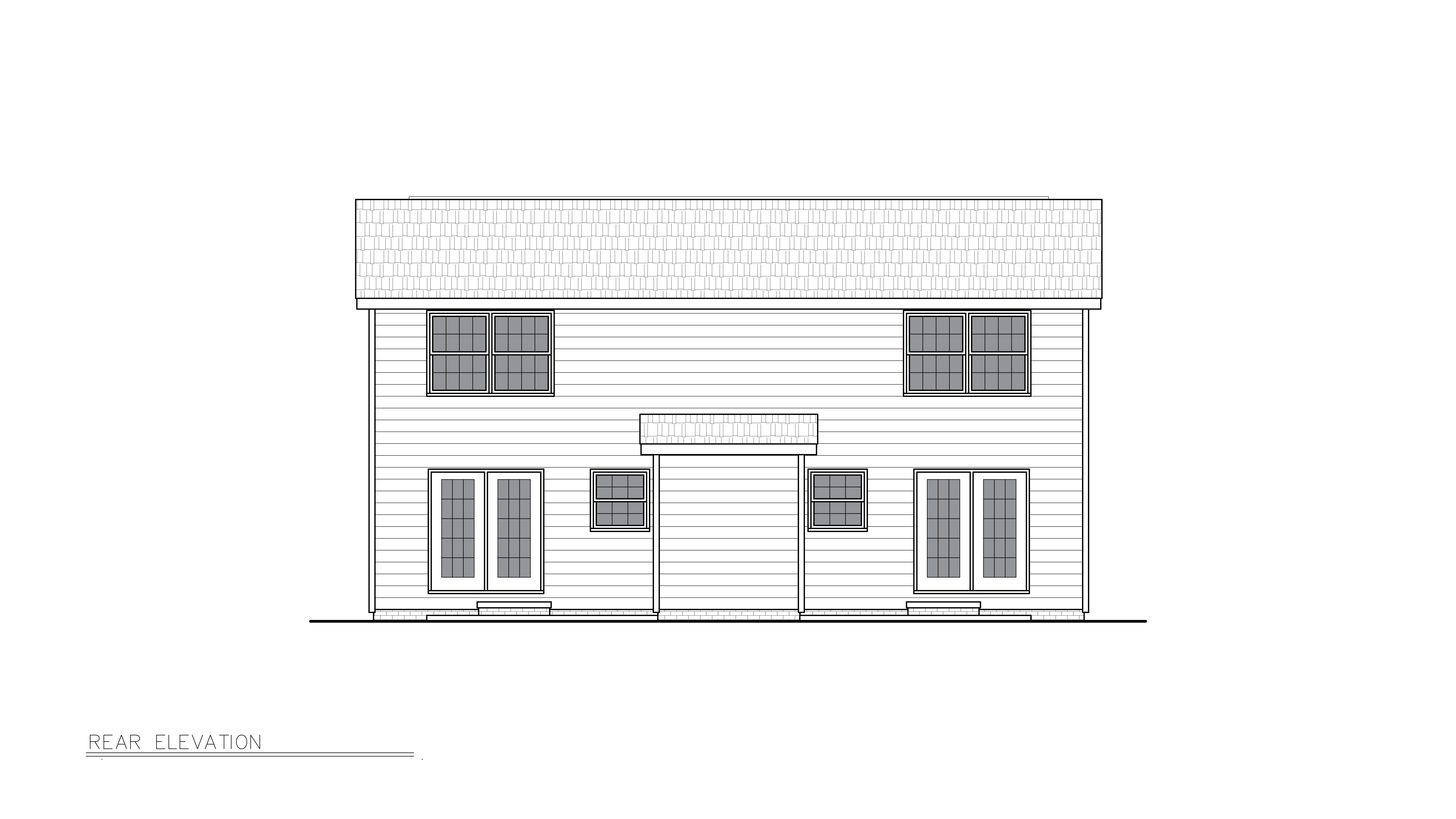 Home Plan Rear Elevation of this 4-Bedroom,2168 Sq Ft Plan -198-1271