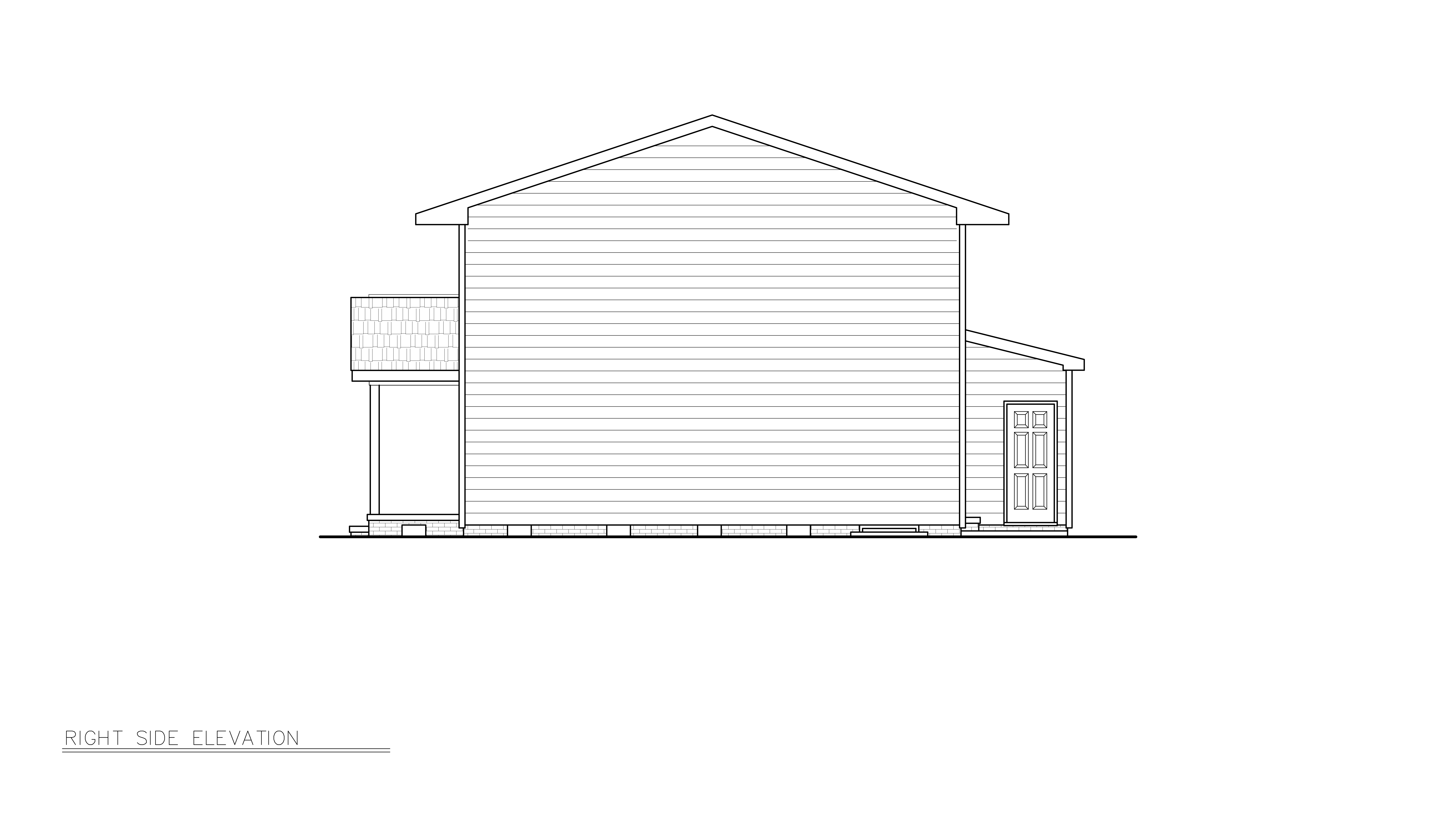 Home Plan Right Elevation of this 4-Bedroom,2168 Sq Ft Plan -198-1271