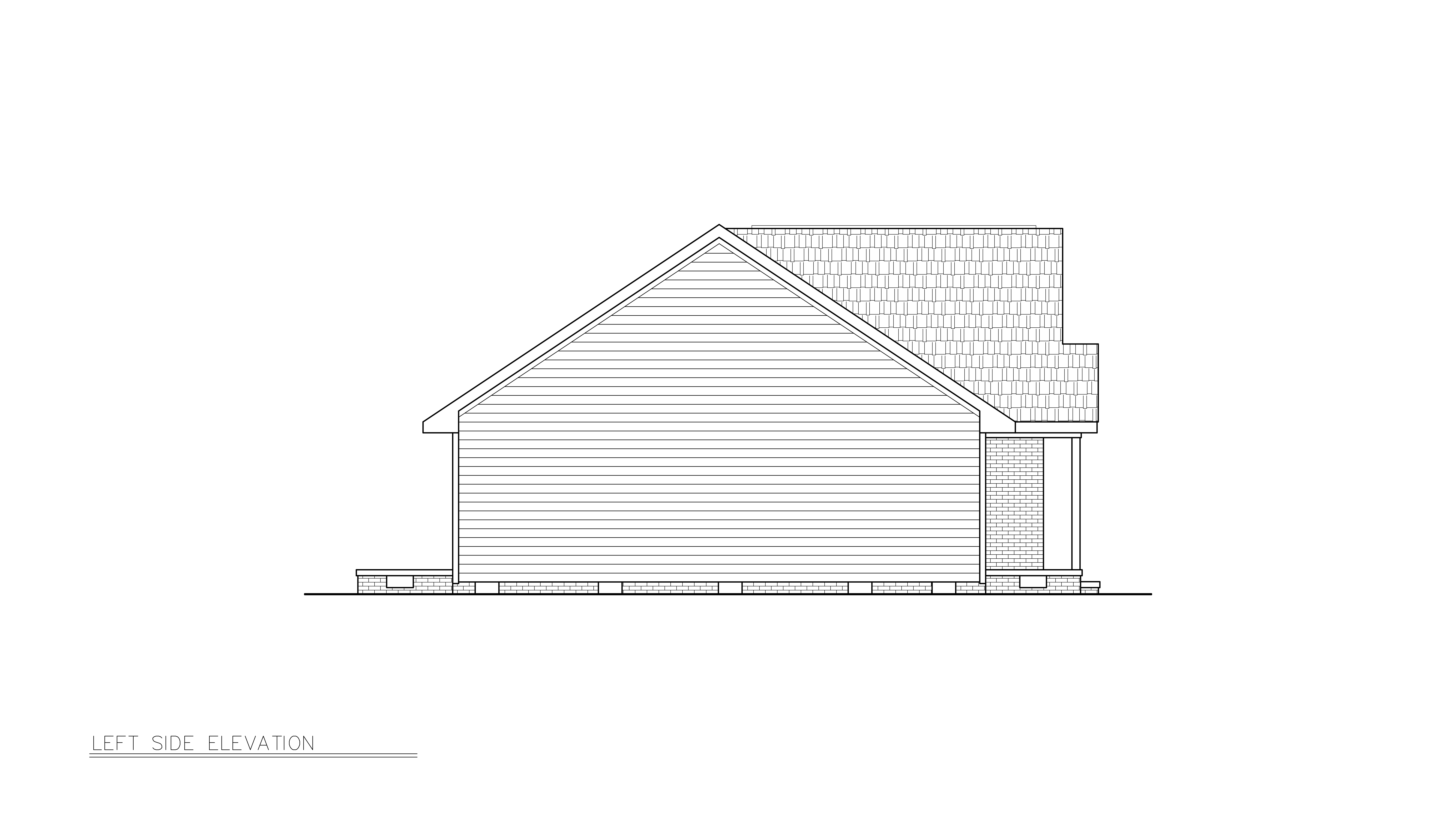 Home Plan Left Elevation of this 4-Bedroom,2071 Sq Ft Plan -198-1272