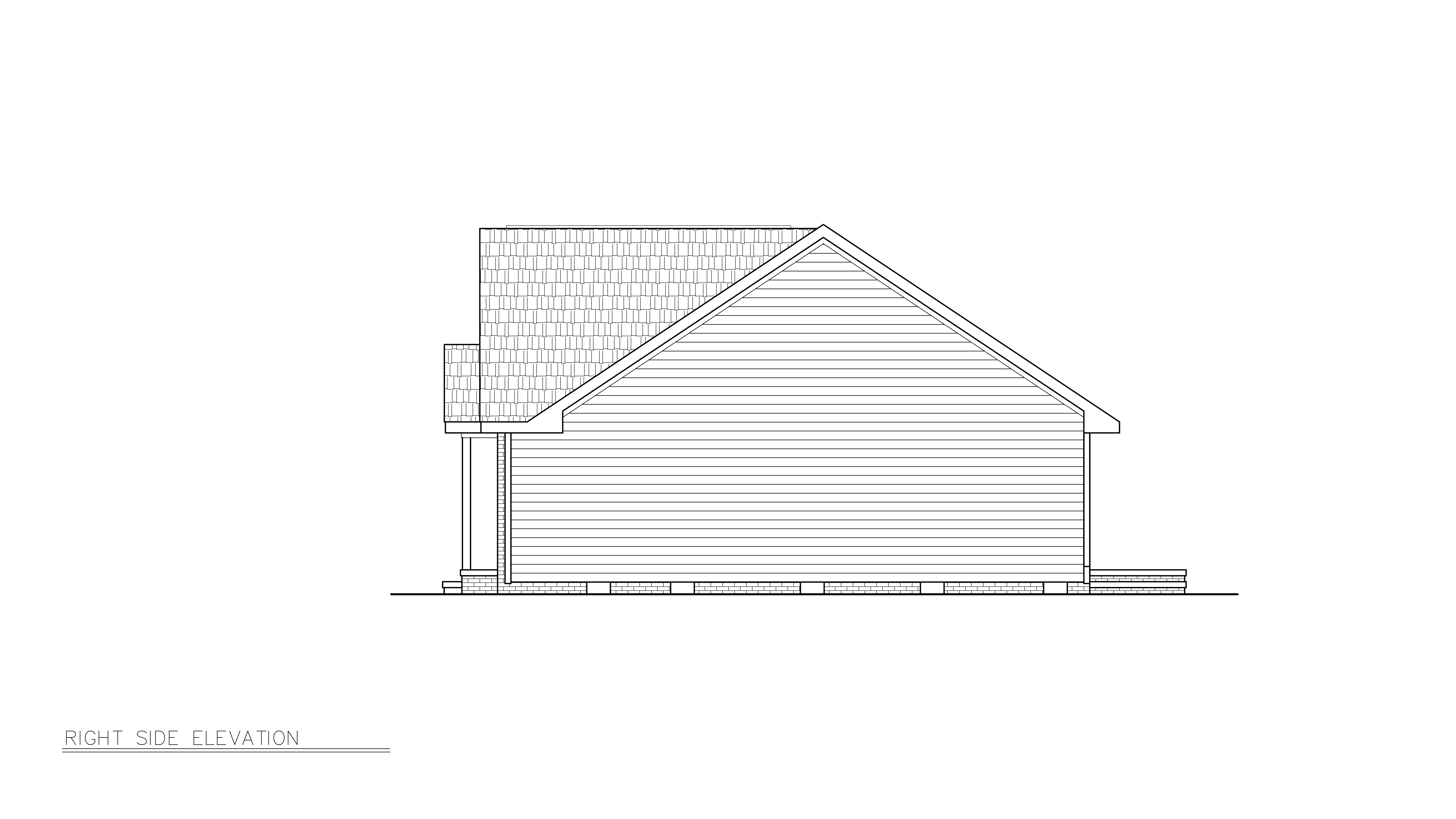 Home Plan Right Elevation of this 4-Bedroom,2071 Sq Ft Plan -198-1272