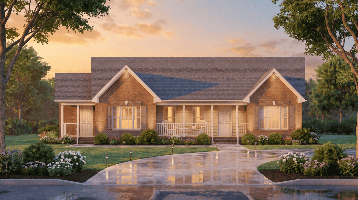 Front View of this 3-Bedroom,1400 Sq Ft Plan -198-1273