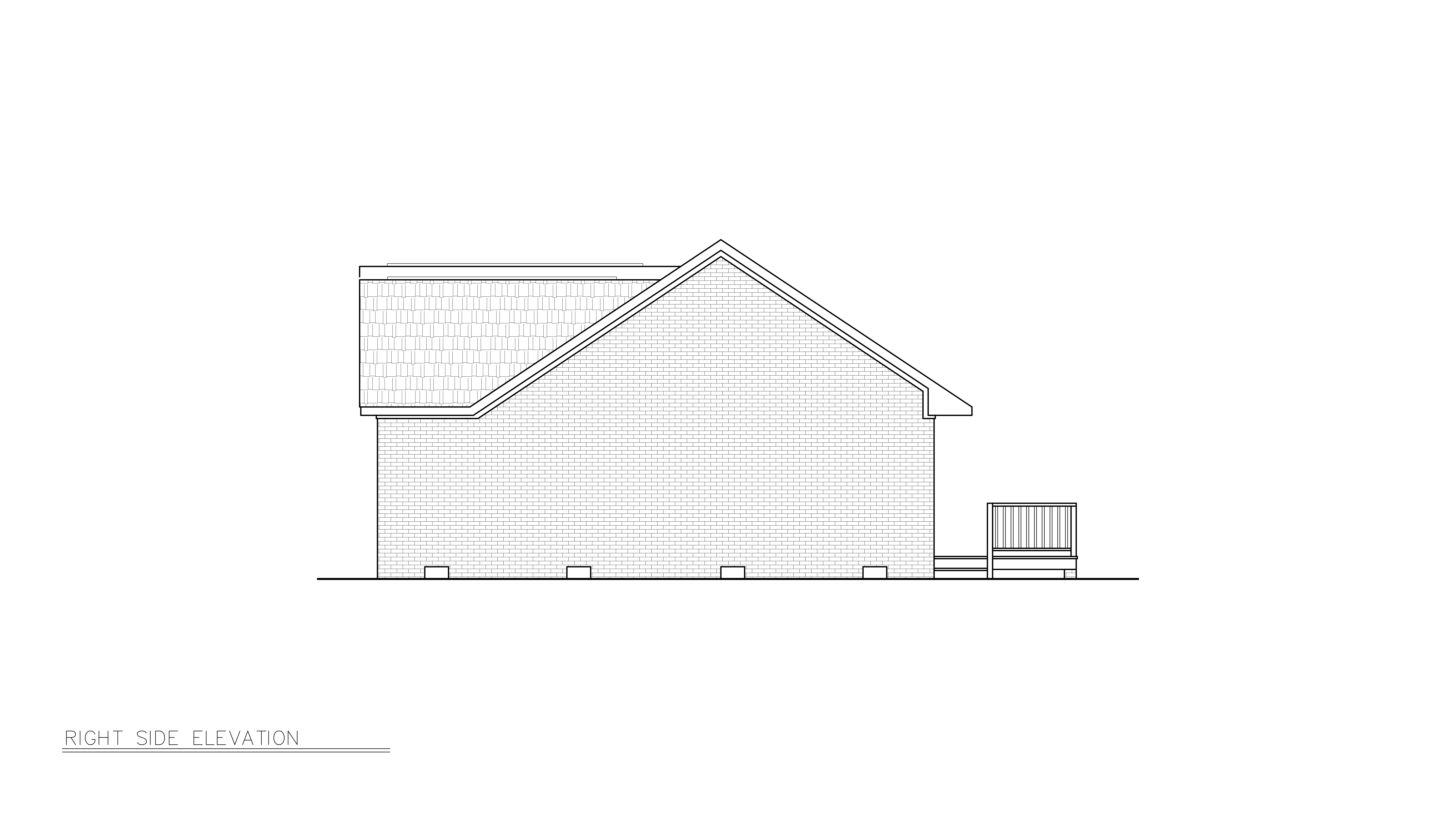 Home Plan Right Elevation of this 3-Bedroom,1400 Sq Ft Plan -198-1273