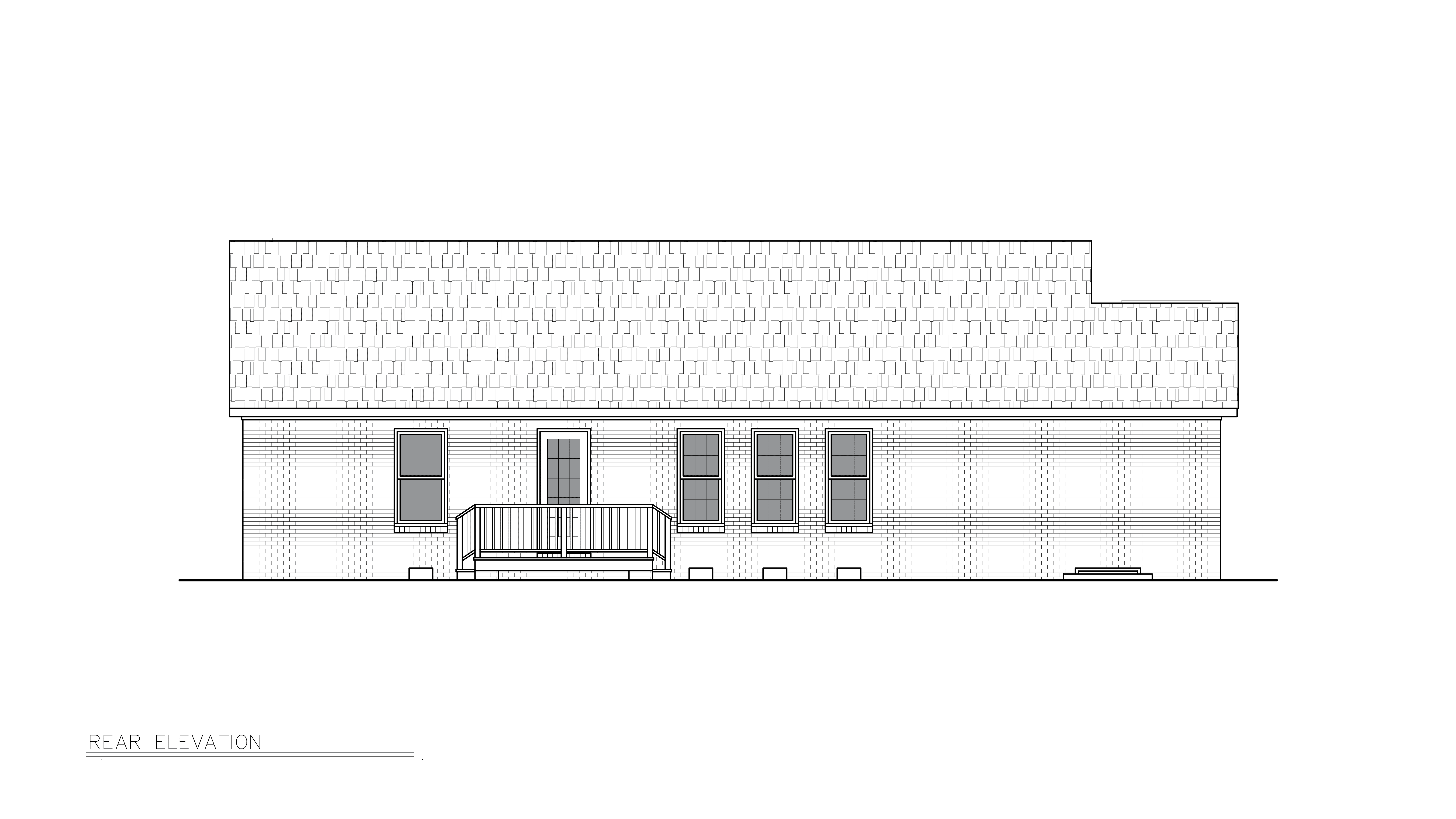 Home Plan Rear Elevation of this 3-Bedroom,1400 Sq Ft Plan -198-1273