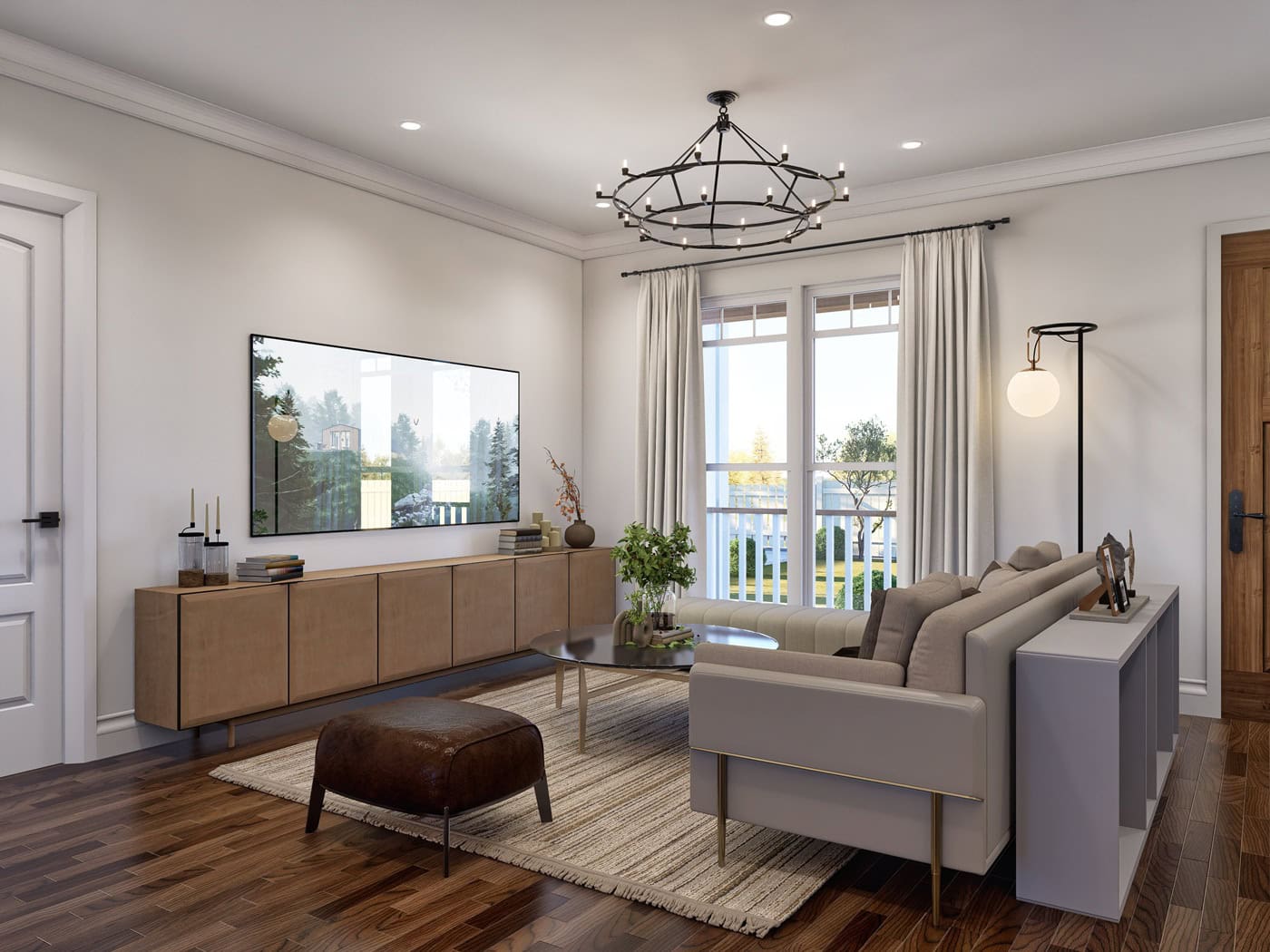 Living Room of this 3-Bedroom,1150 Sq Ft Plan -198-1274