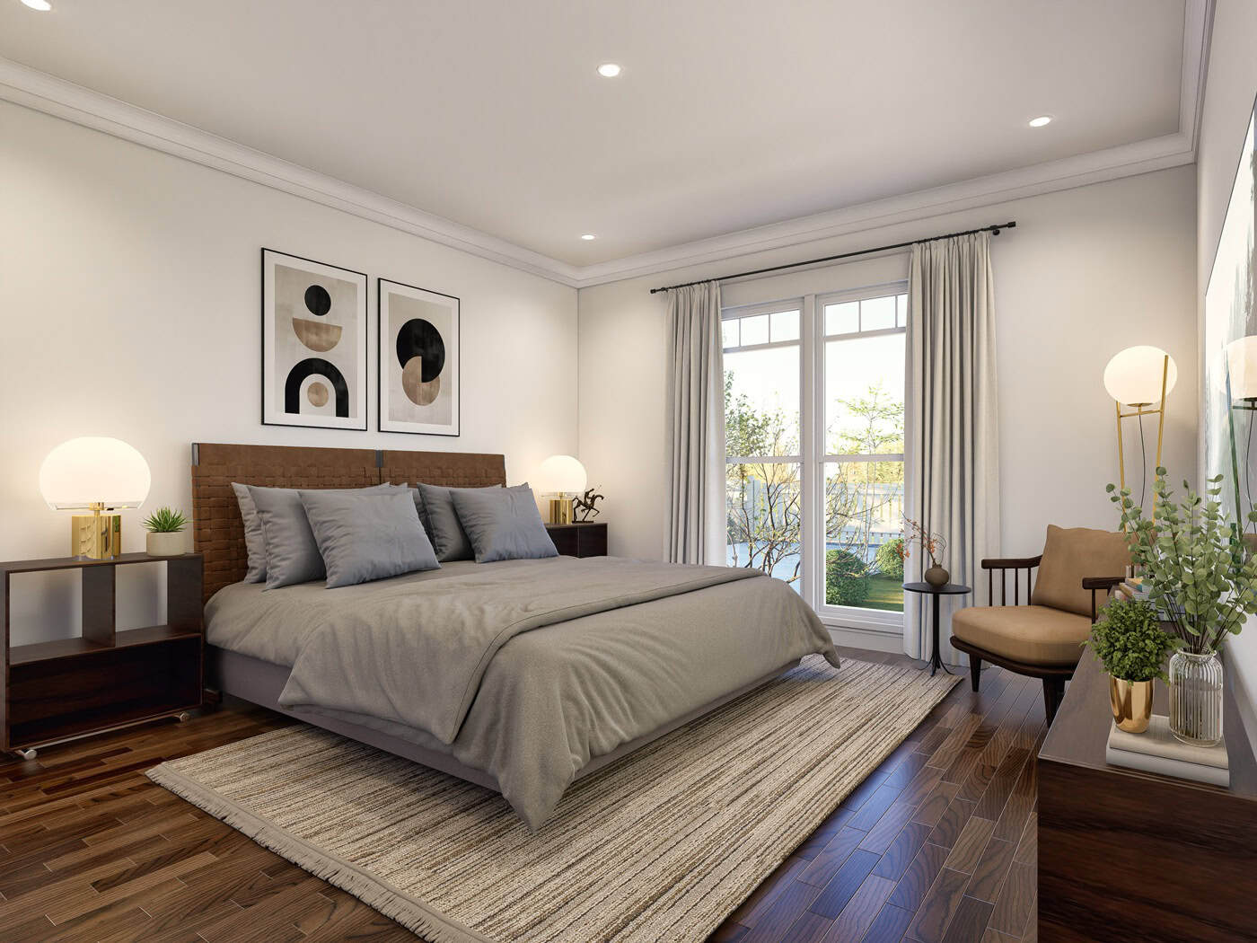 Bedroom of this 3-Bedroom,1150 Sq Ft Plan -198-1274