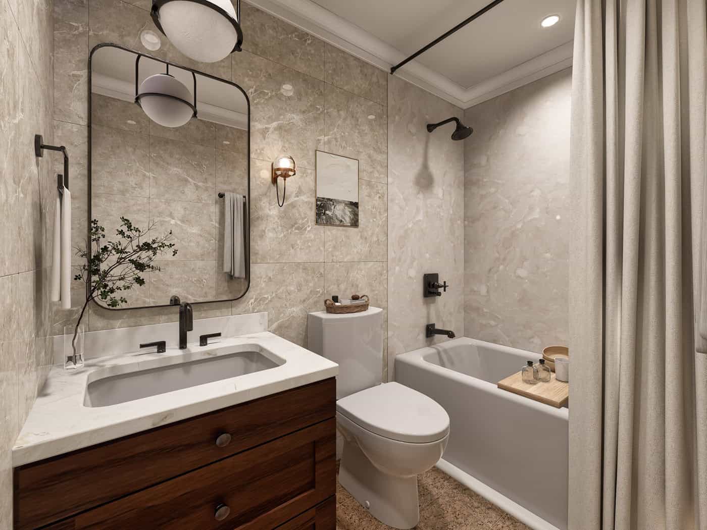 Bathroom of this 3-Bedroom,1150 Sq Ft Plan -198-1274