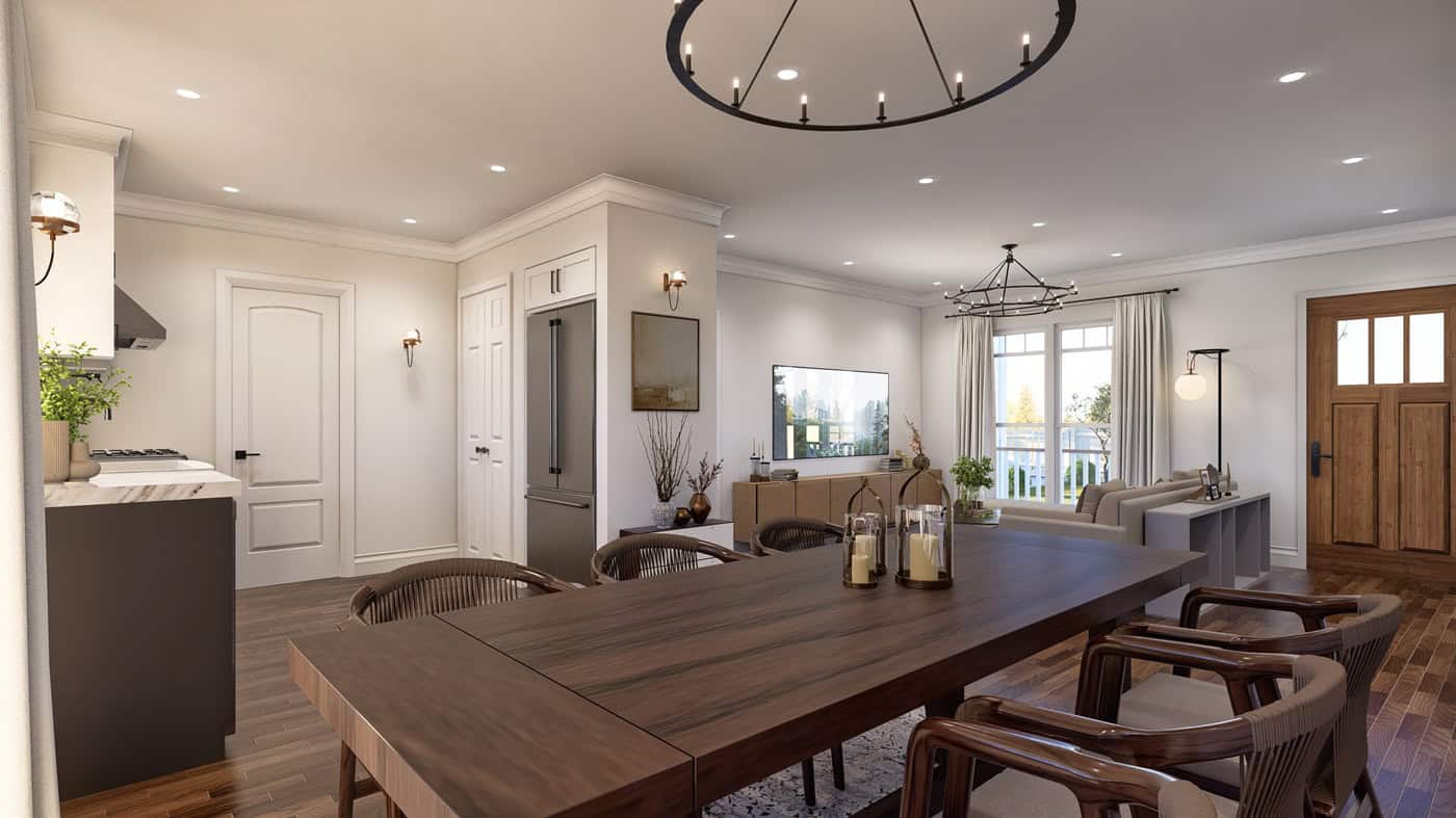 Home Interior Photograph of this 3-Bedroom,1150 Sq Ft Plan -198-1274