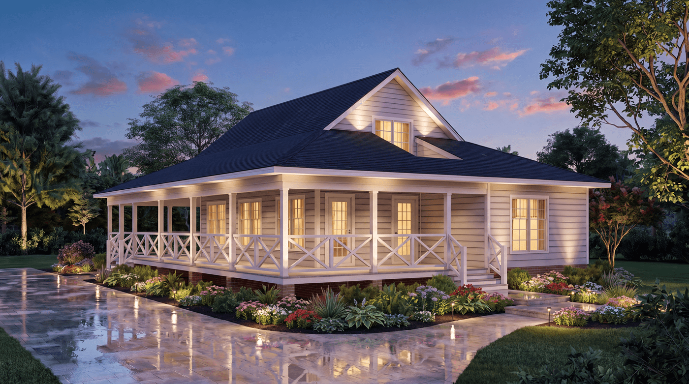 Front View of this 5-Bedroom,1655 Sq Ft Plan -198-1275