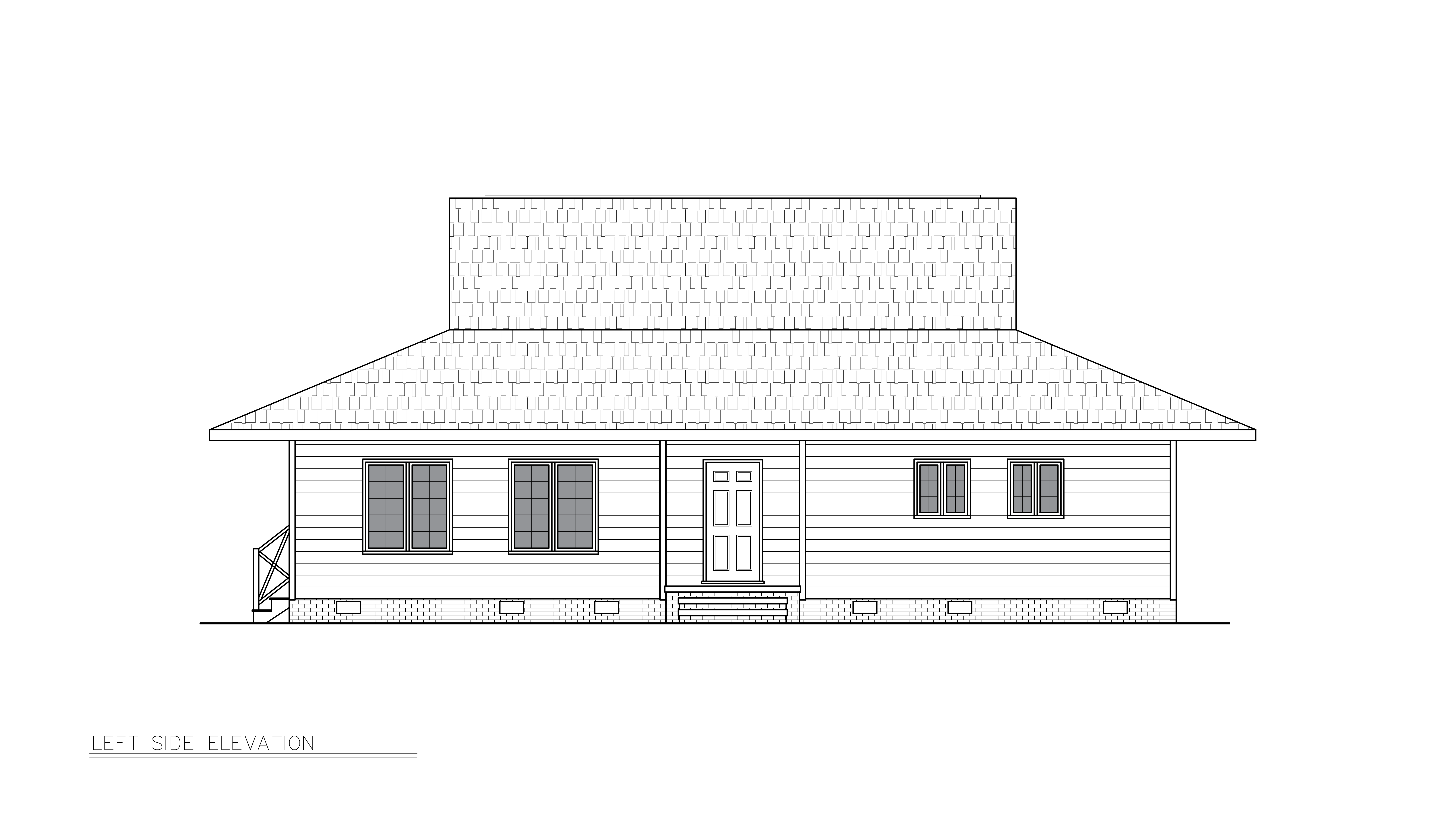 Home Plan Left Elevation of this 5-Bedroom,1655 Sq Ft Plan -198-1275