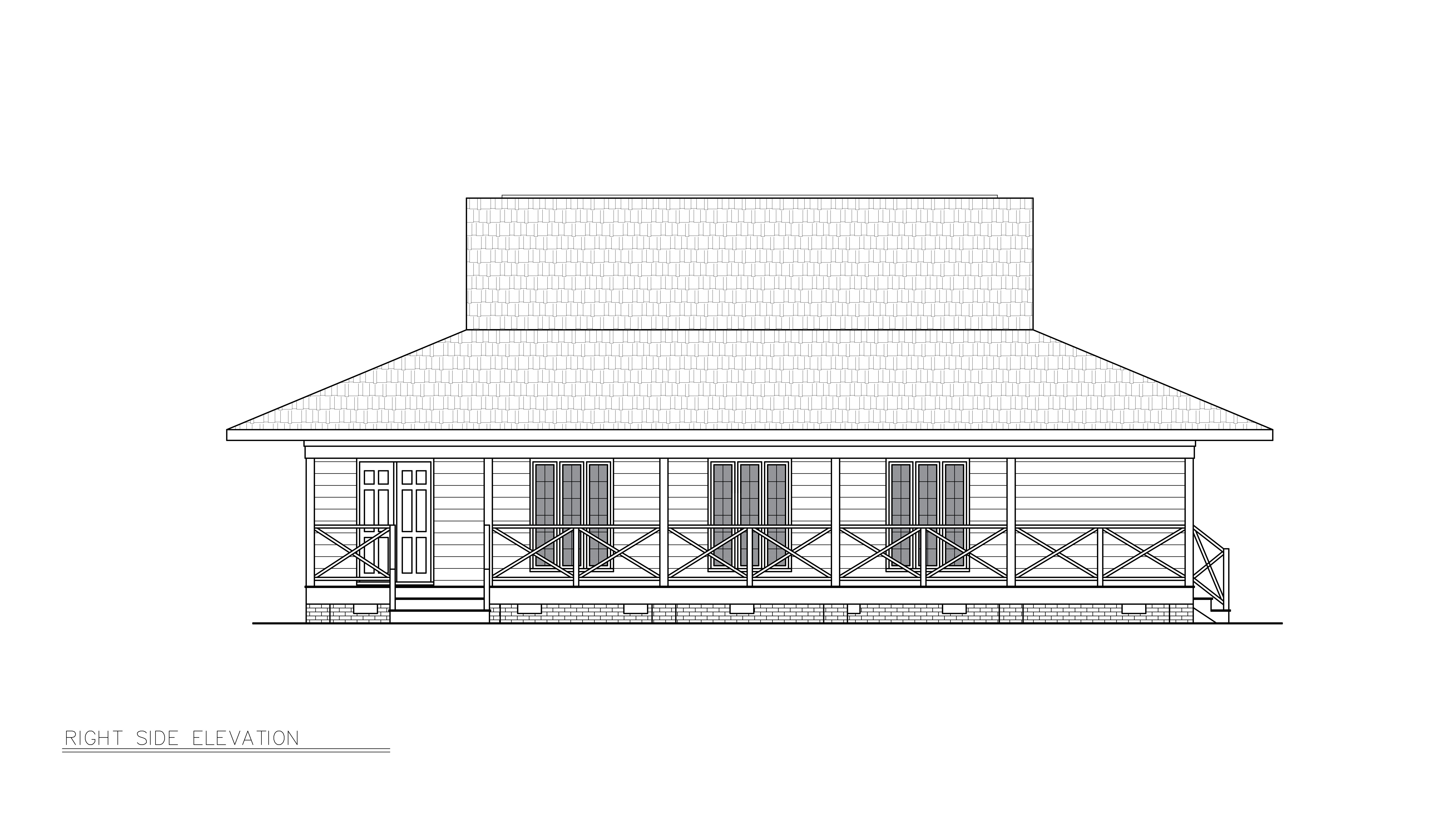 Home Plan Right Elevation of this 5-Bedroom,1655 Sq Ft Plan -198-1275