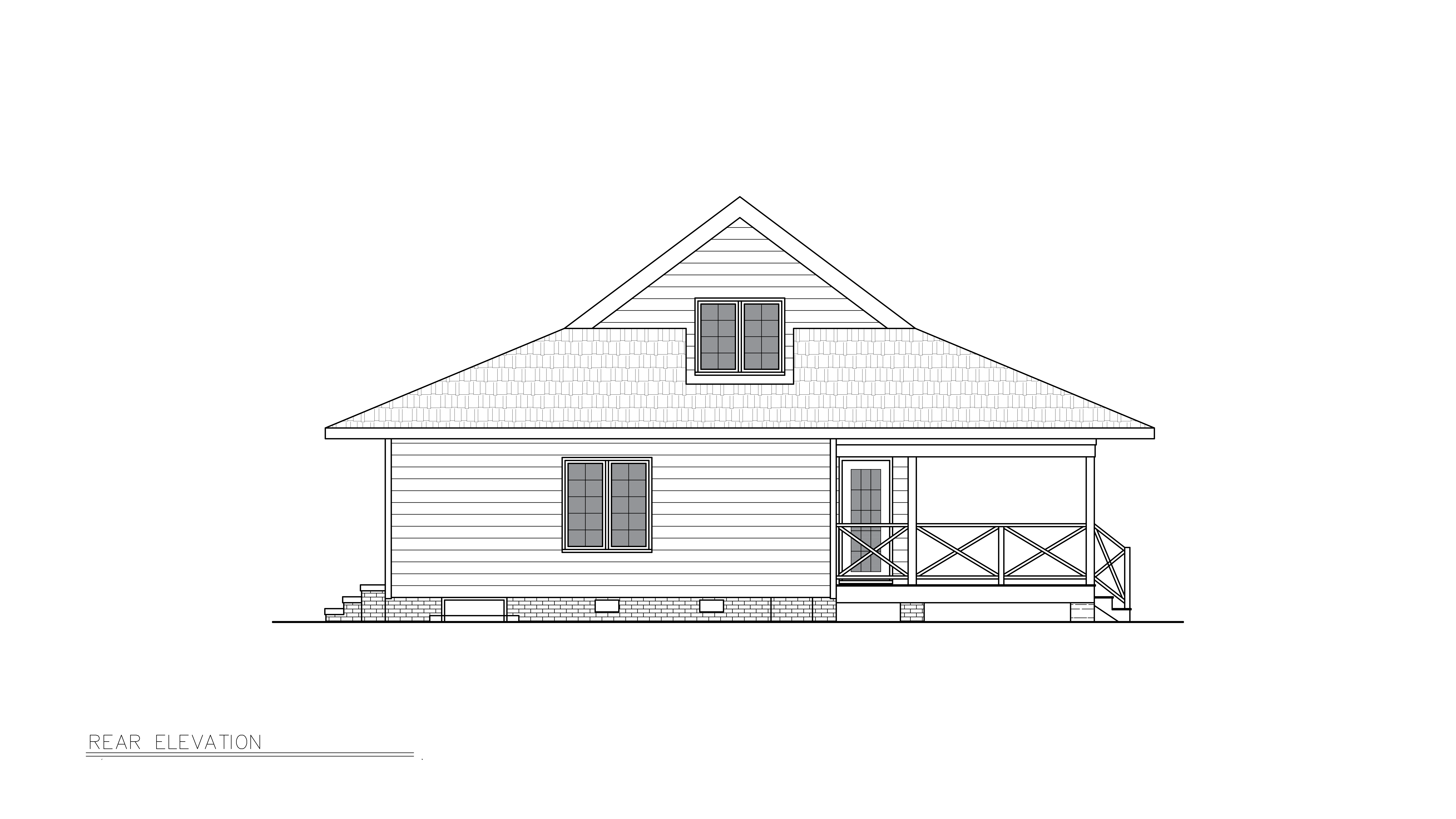 Home Plan Rear Elevation of this 5-Bedroom,1655 Sq Ft Plan -198-1275