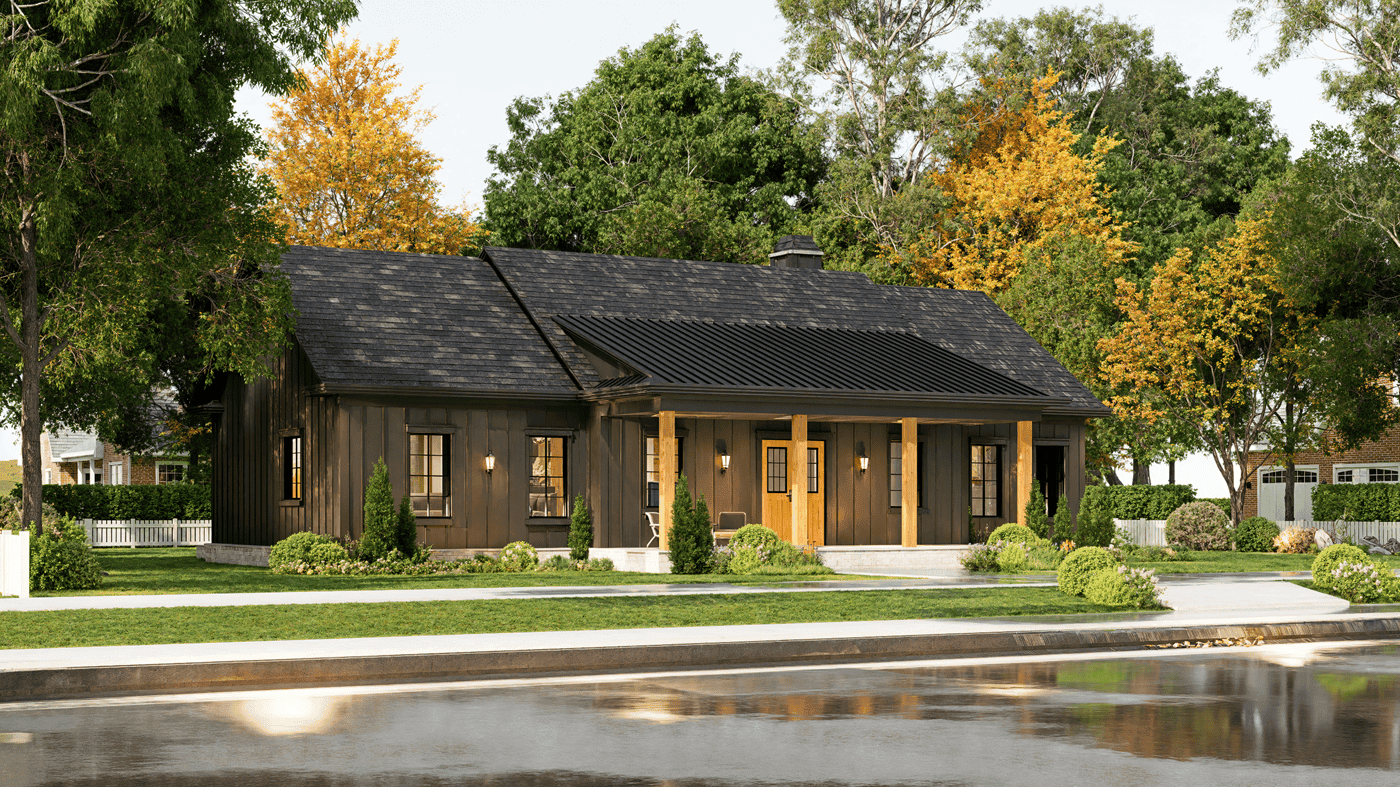 Left Side View of this 3-Bedroom,1624 Sq Ft Plan -198-1276
