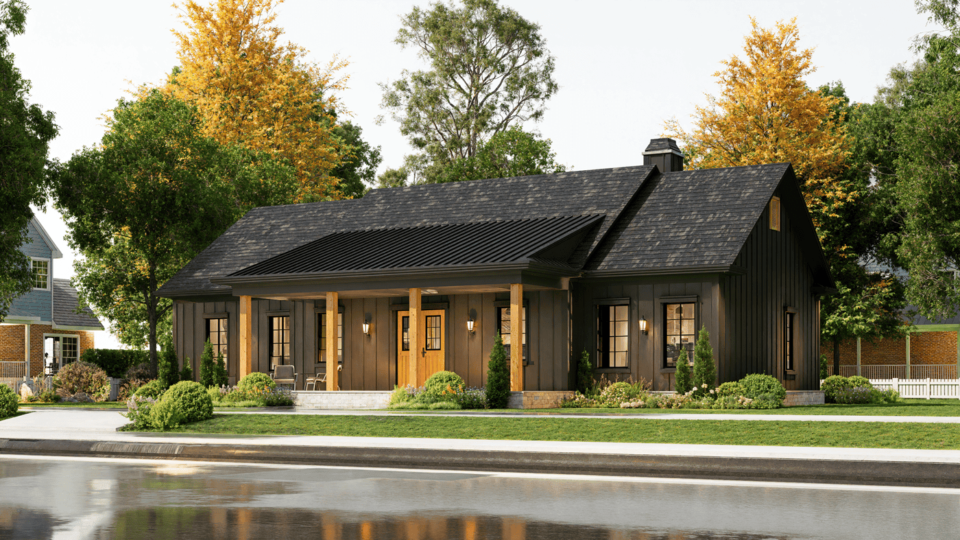 Right Side View of this 3-Bedroom,1624 Sq Ft Plan -198-1276