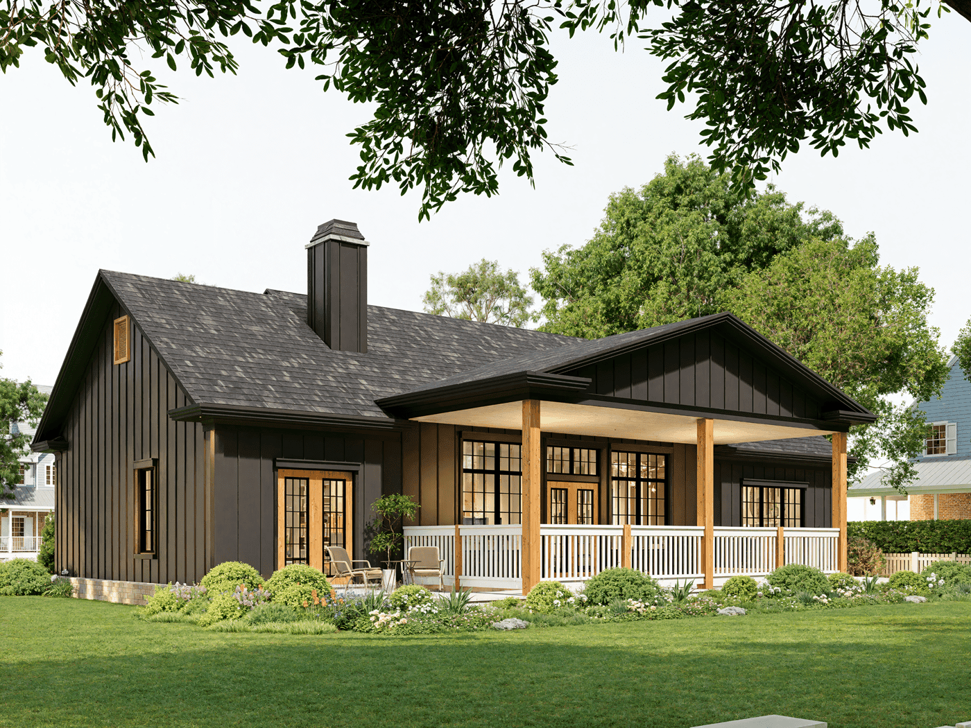 Rear View of this 3-Bedroom,1624 Sq Ft Plan -198-1276