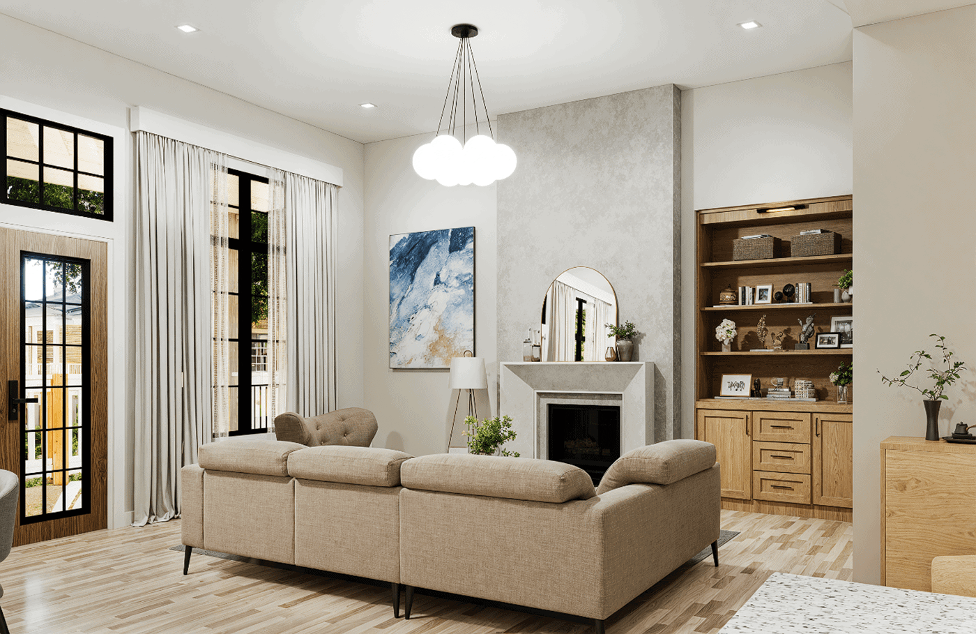 Living Room of this 3-Bedroom,1624 Sq Ft Plan -198-1276