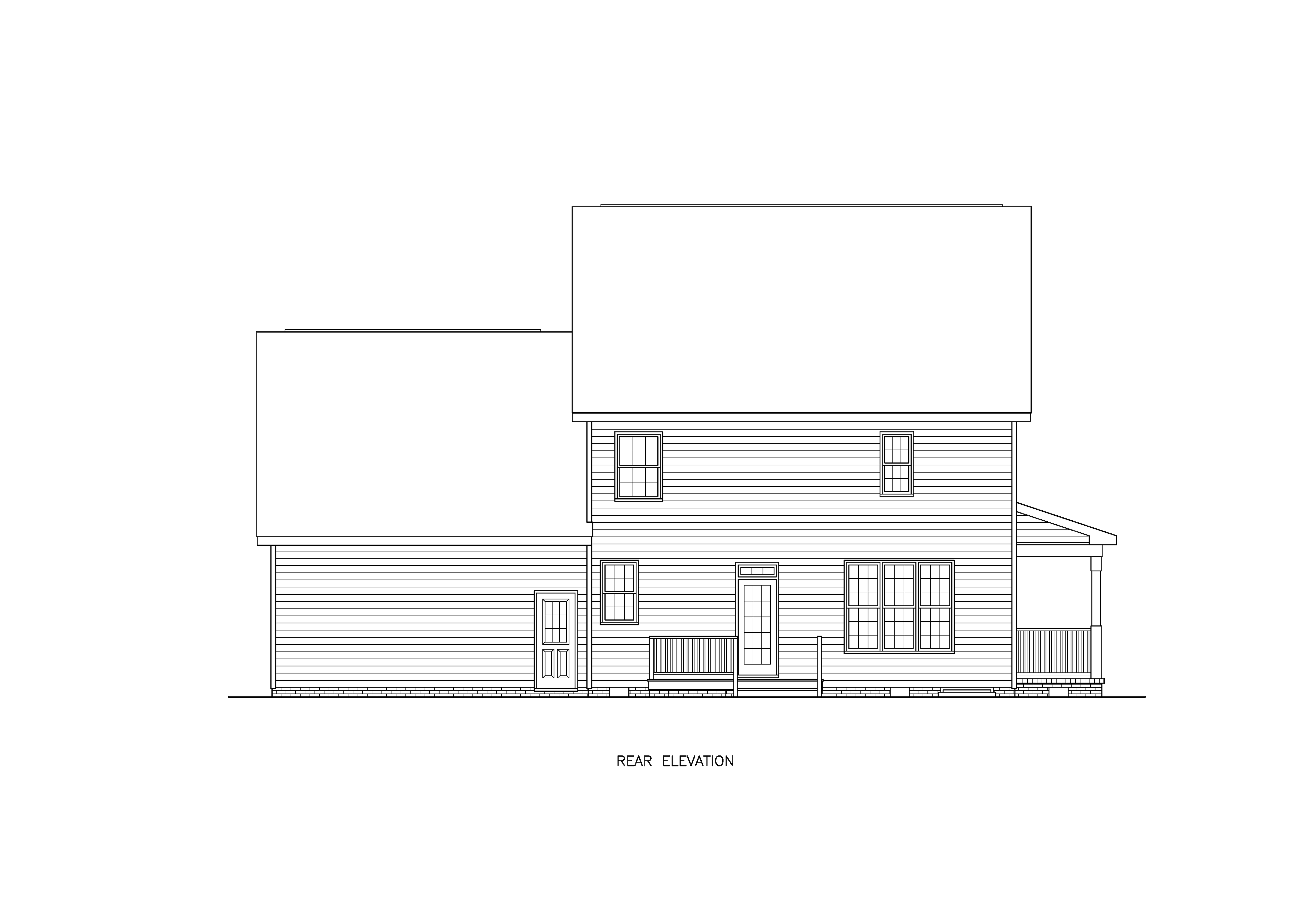 Home Plan Rear Elevation of this 3-Bedroom,2391 Sq Ft Plan -198-1277