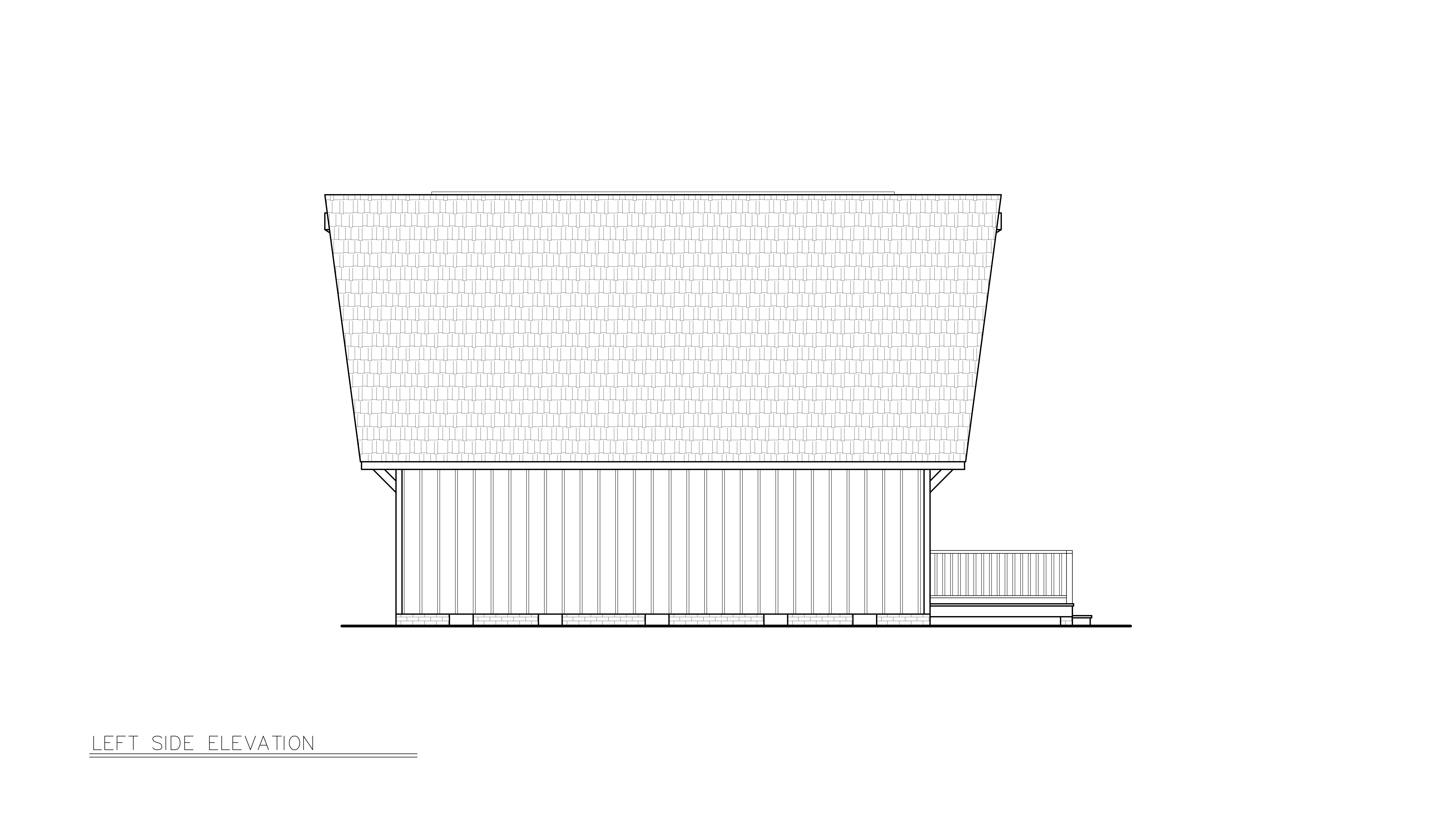 Home Plan Left Elevation of this 3-Bedroom,1177 Sq Ft Plan -198-1278