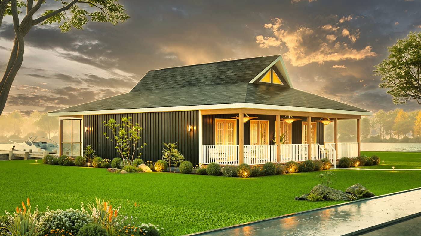 Right Side View of this 4-Bedroom,1179 Sq Ft Plan -198-1279