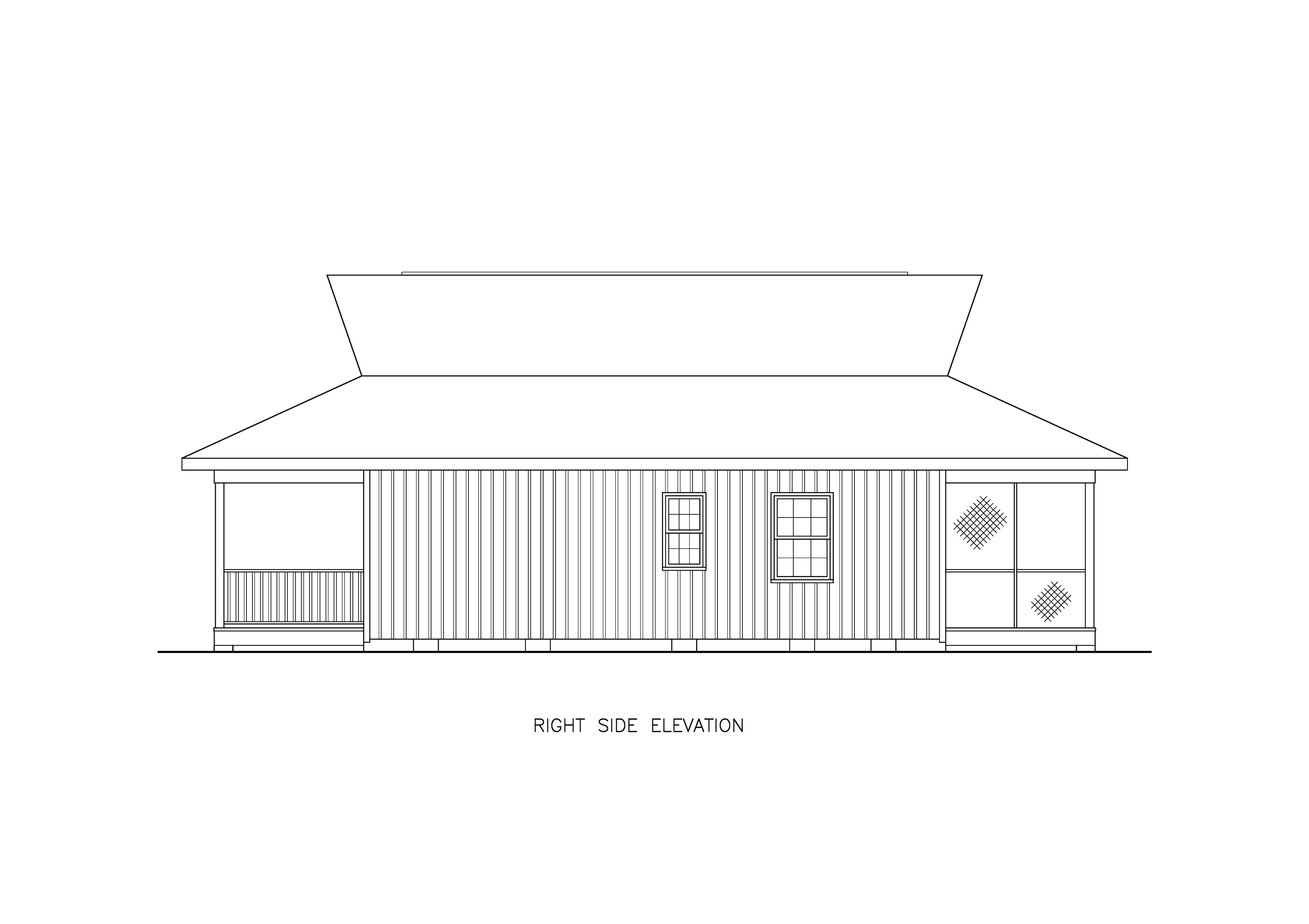 Home Plan Left Elevation of this 4-Bedroom,1179 Sq Ft Plan -198-1279