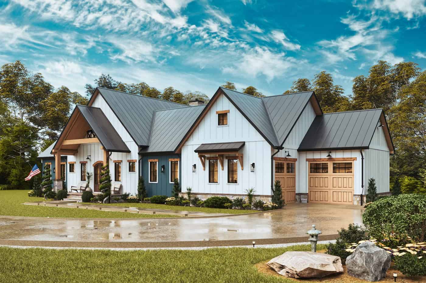 Right Side View of this 3-Bedroom,2550 Sq Ft Plan -198-1280