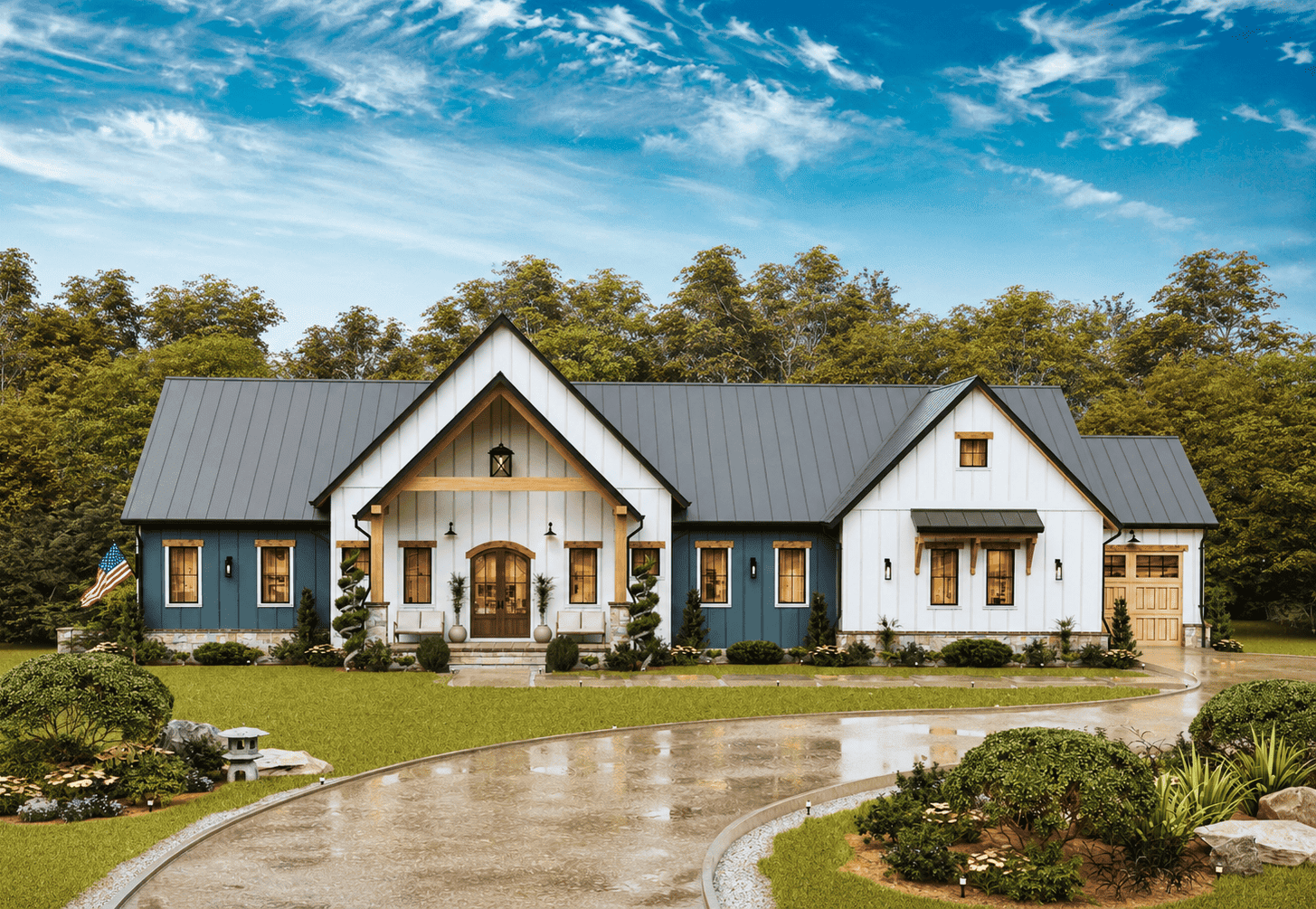 Front View of this 3-Bedroom,2550 Sq Ft Plan -198-1280