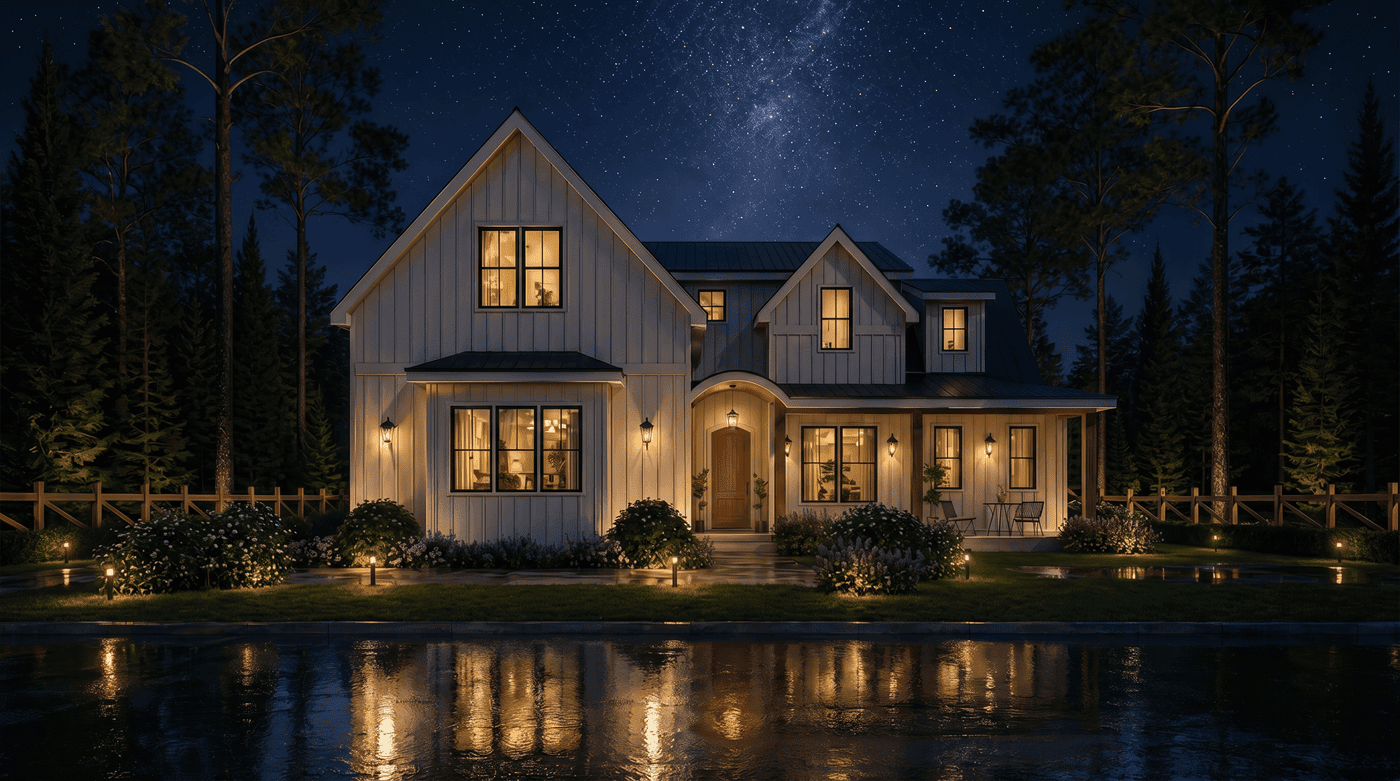 Home at Night of this 3-Bedroom,2616 Sq Ft Plan -198-1282