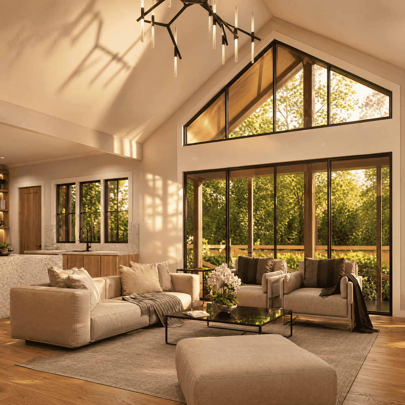 Living Room of this 3-Bedroom,2616 Sq Ft Plan -198-1282