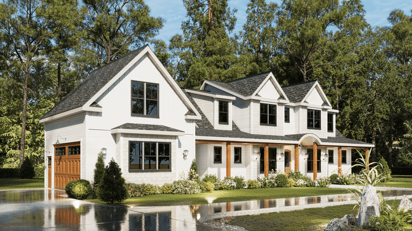 Left Side View of this 3-Bedroom,2694 Sq Ft Plan -198-1283