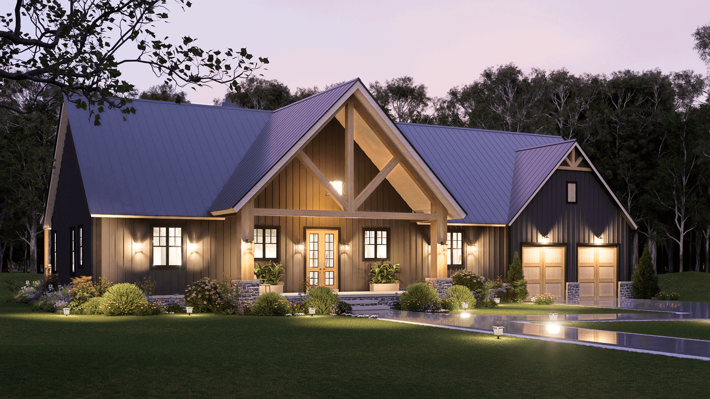 Right Side View of this 3-Bedroom,2439 Sq Ft Plan -198-1285