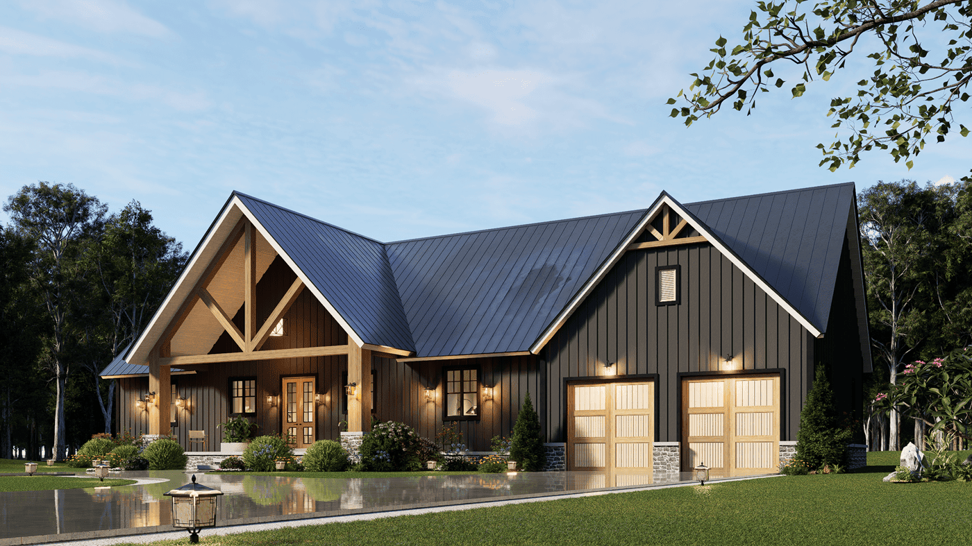Left Side View of this 3-Bedroom,2439 Sq Ft Plan -198-1285