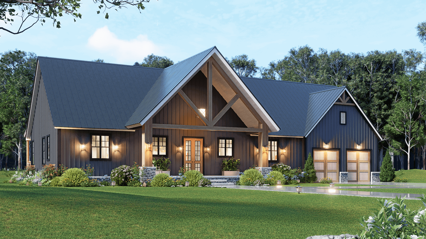 Right Side View of this 3-Bedroom,2439 Sq Ft Plan -198-1285