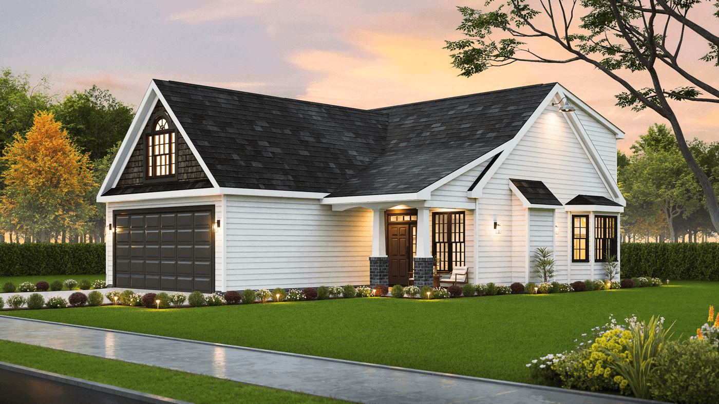 Left Side View of this 3-Bedroom,1404 Sq Ft Plan -198-1286