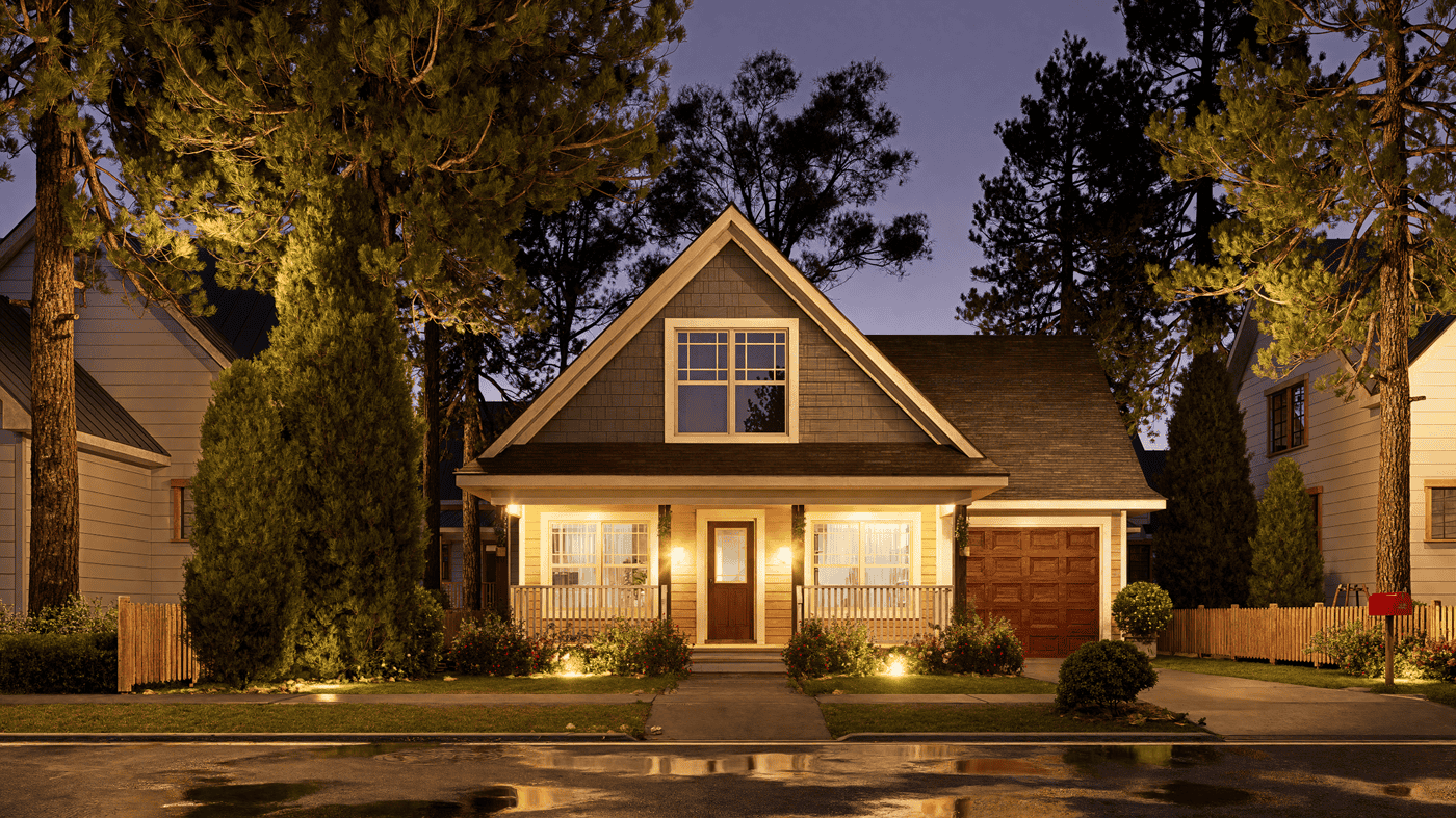 Home at Night of this 3-Bedroom,1272 Sq Ft Plan -198-1287