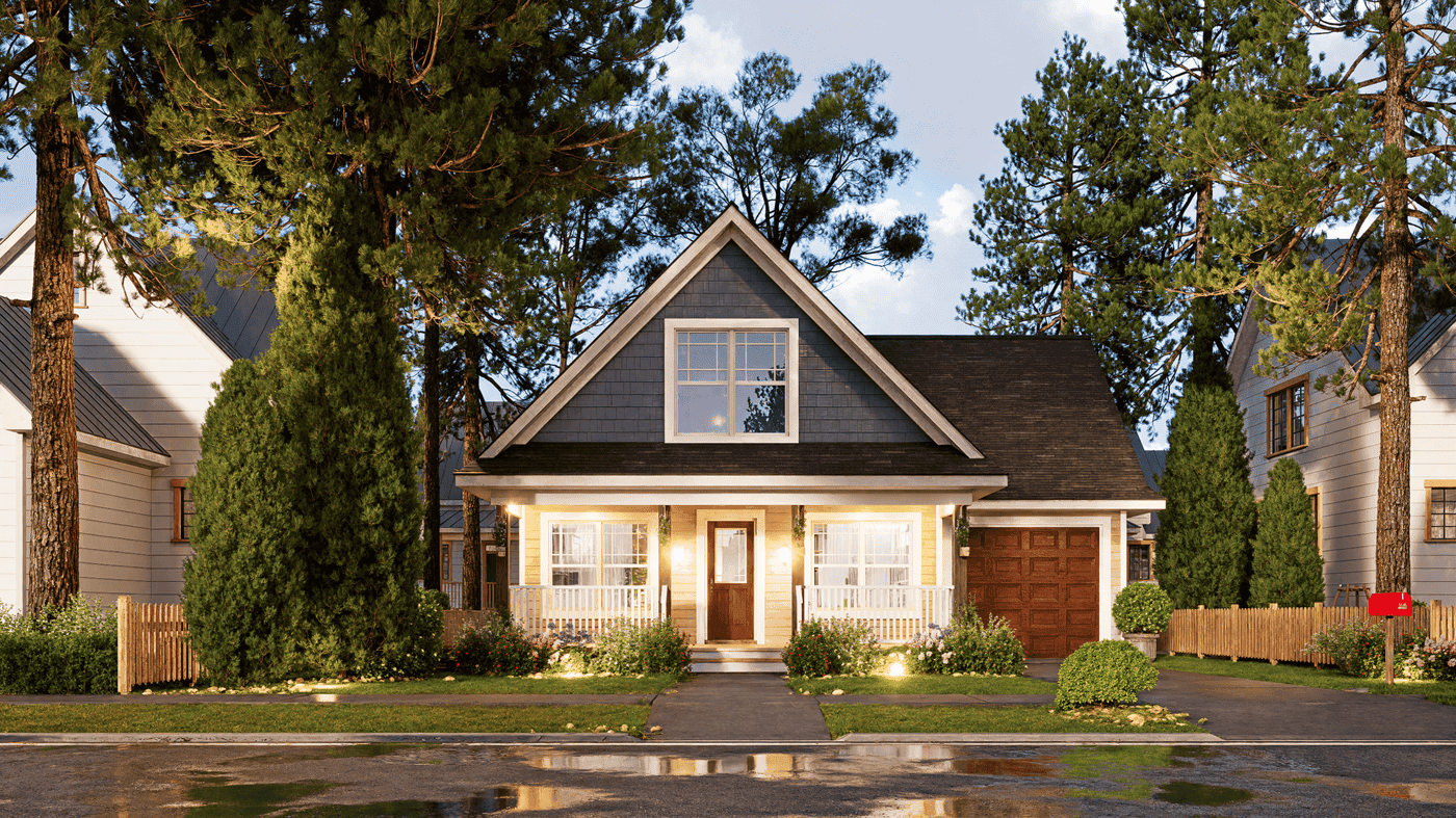 Front View of this 3-Bedroom,1272 Sq Ft Plan -198-1287