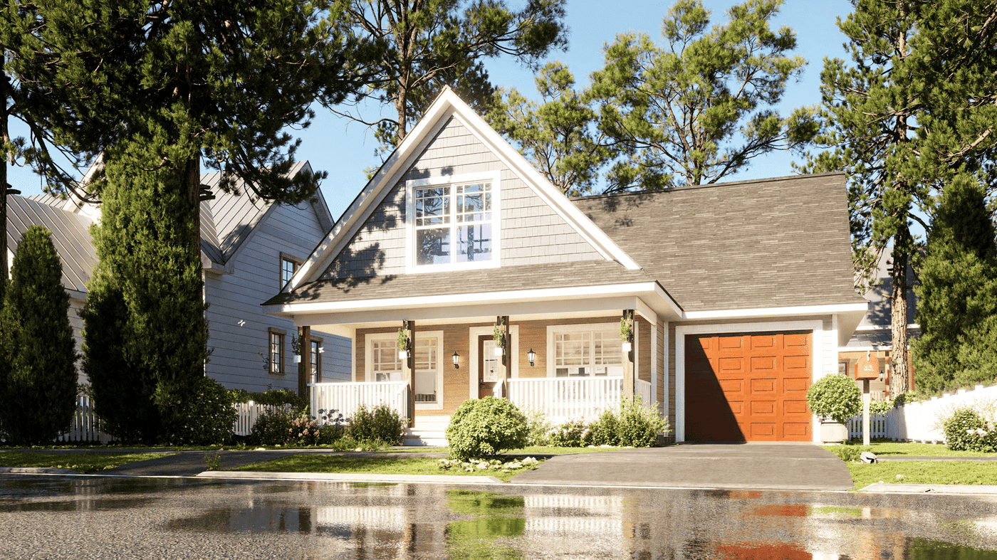 Front View of this 3-Bedroom,1272 Sq Ft Plan -198-1287