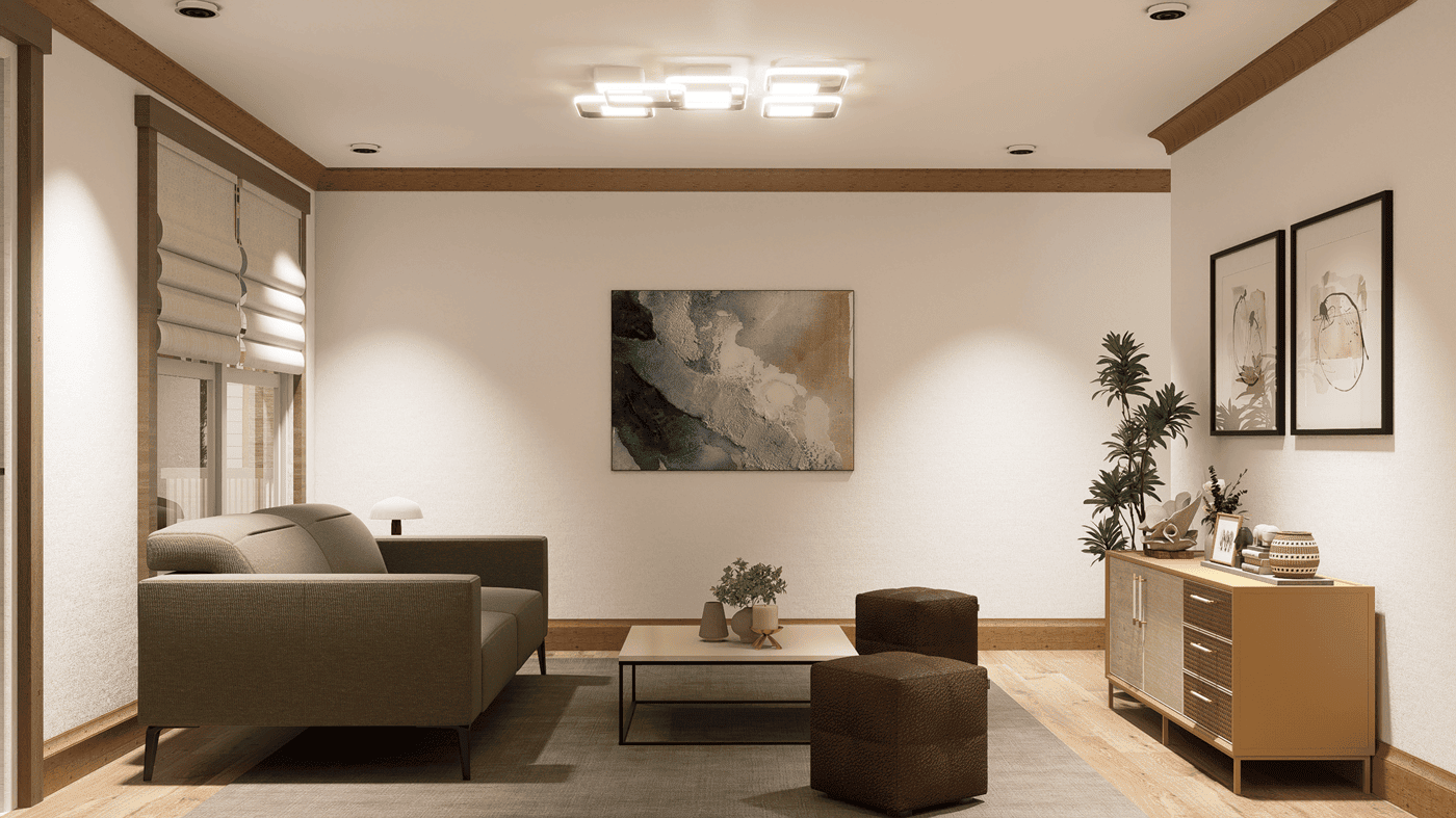 Living Room of this 3-Bedroom,1272 Sq Ft Plan -198-1287