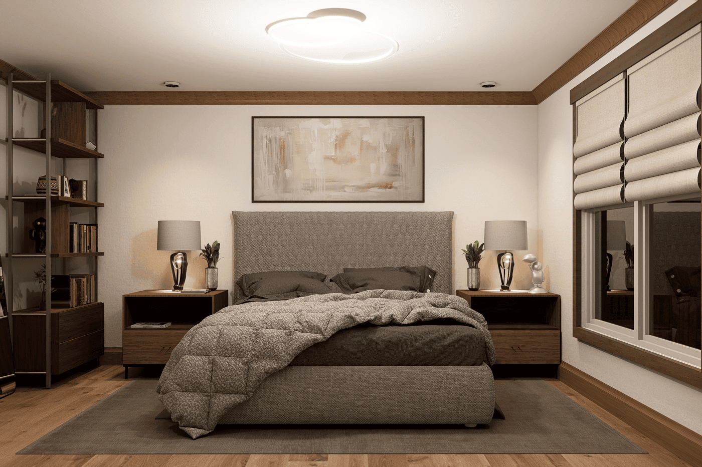 Master Bedroom of this 3-Bedroom,1272 Sq Ft Plan -198-1287