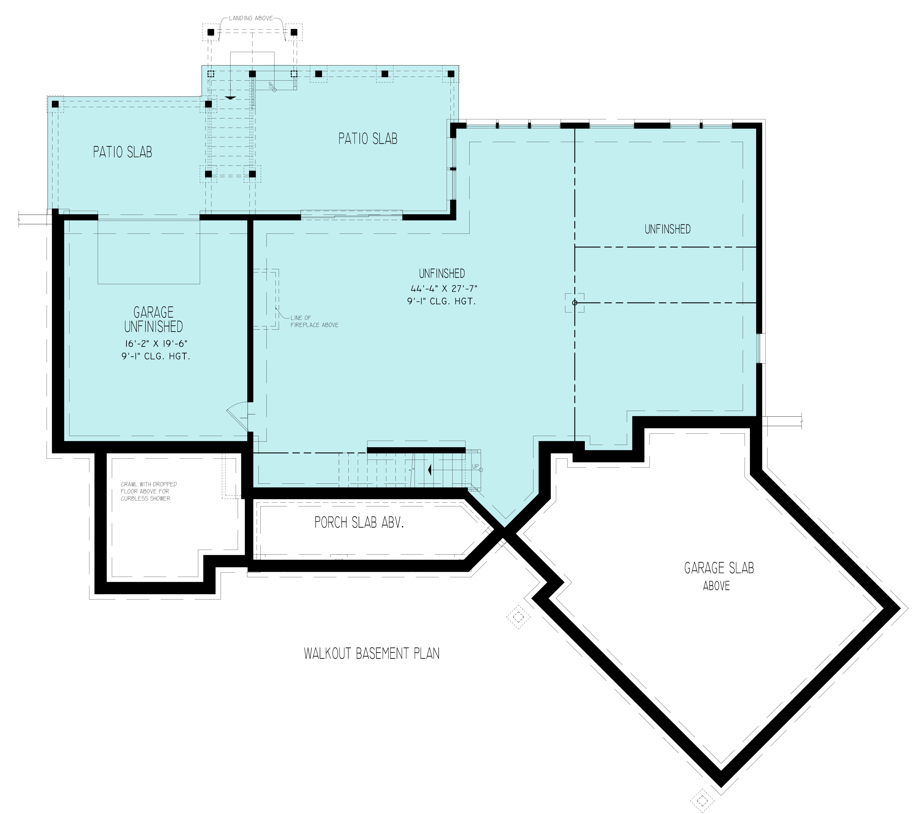 Basement of Contemporary Plan #198-1289