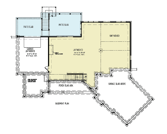 Basement of Contemporary Plan #198-1290