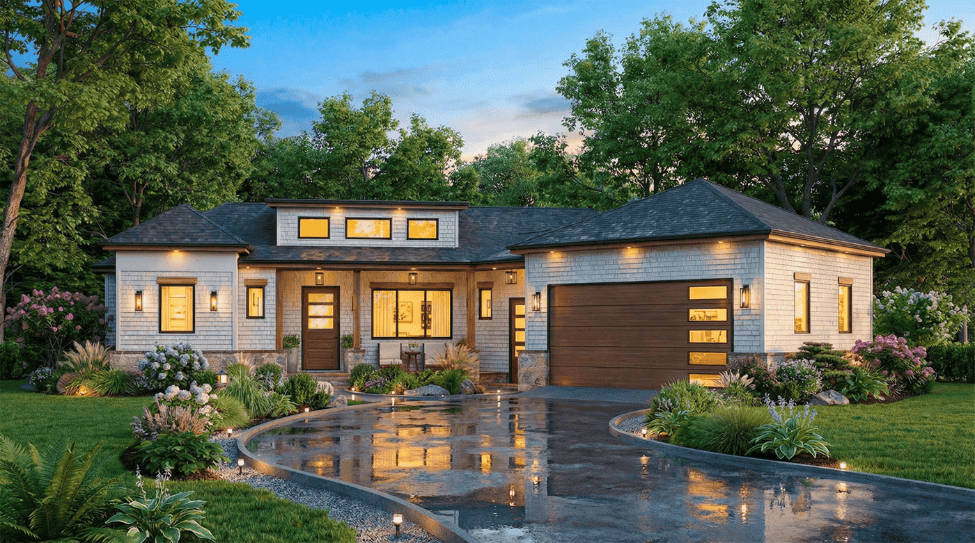 Front View of this 3-Bedroom,1801 Sq Ft Plan -198-1290