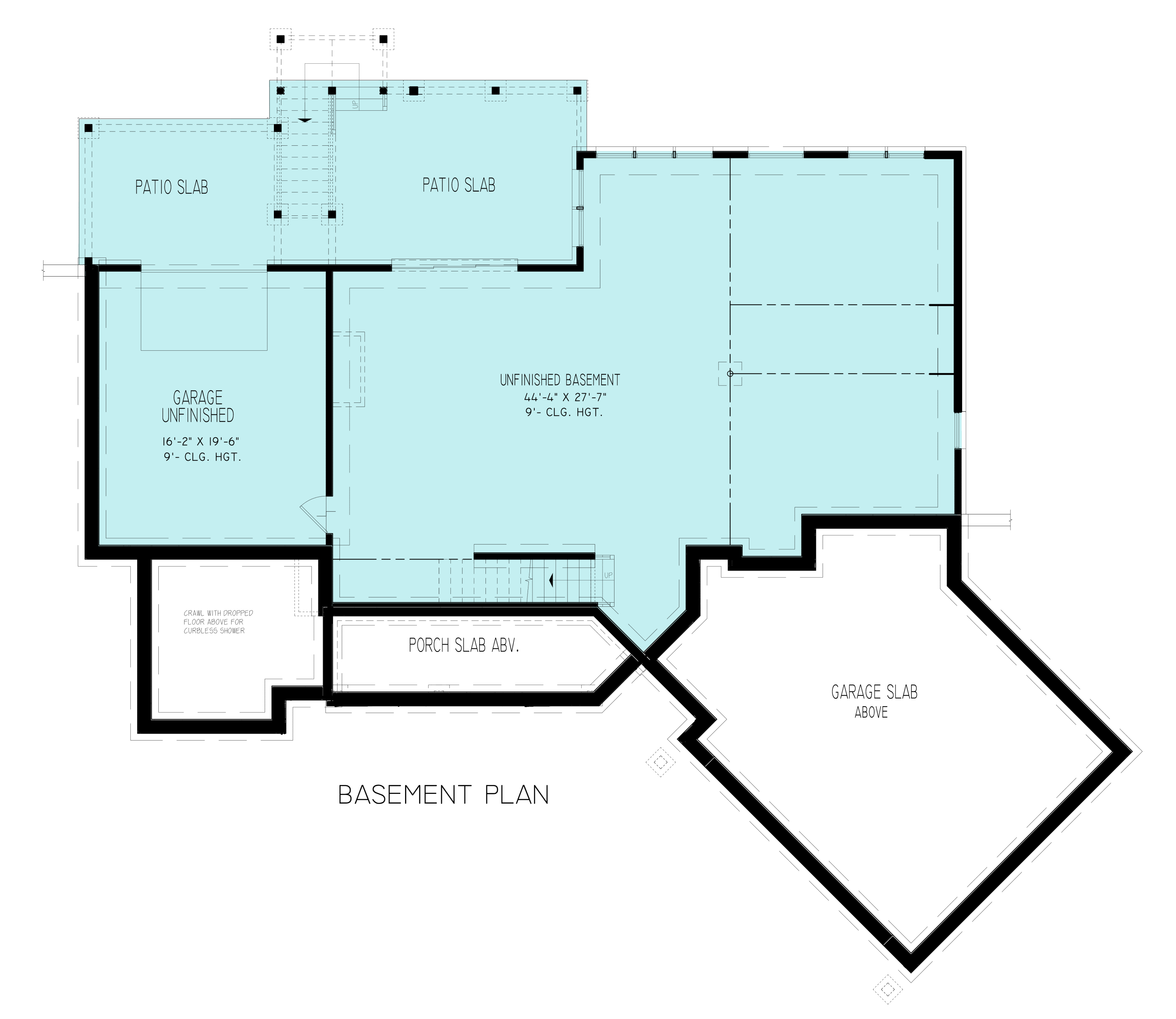 Basement of Contemporary Plan #198-1291