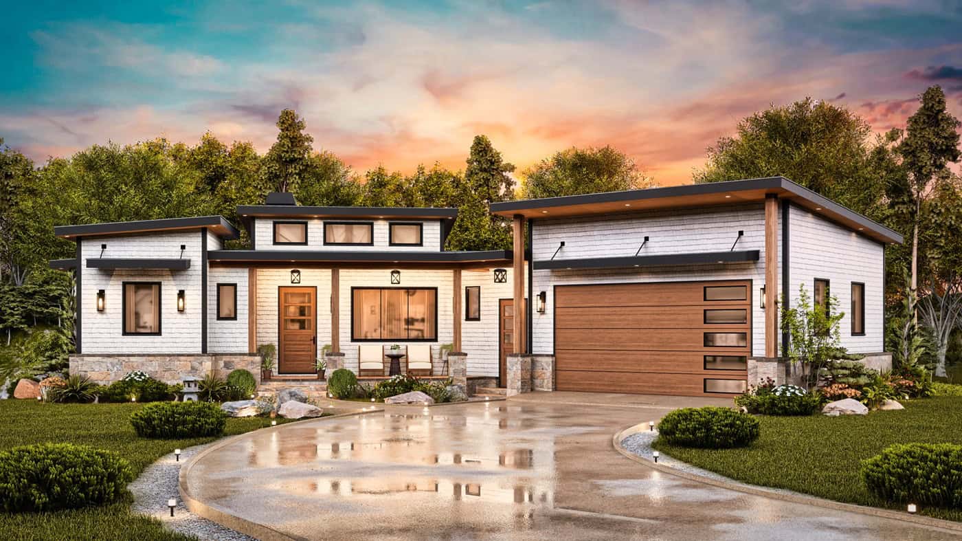 Front View of this 3-Bedroom,1801 Sq Ft Plan -198-1291