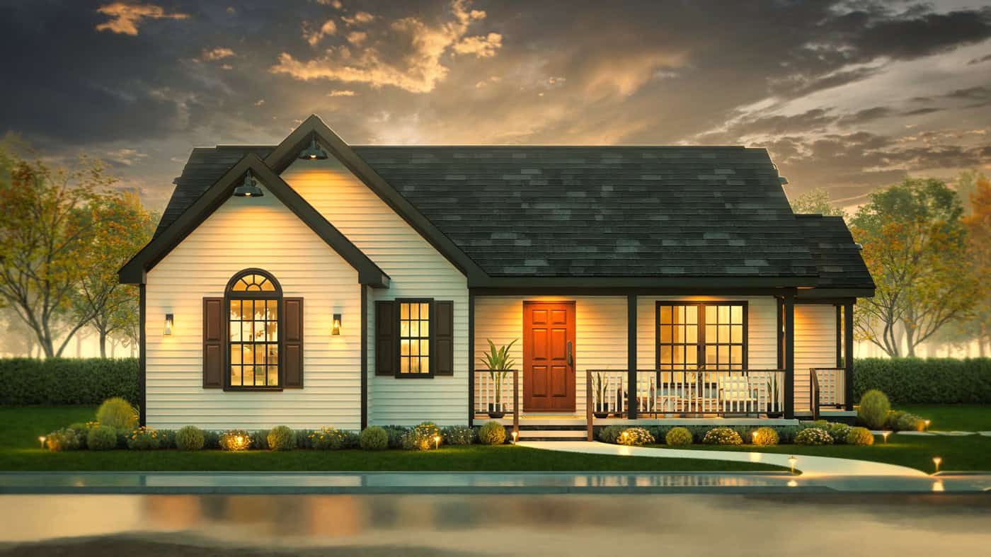 Front View of this 3-Bedroom,1287 Sq Ft Plan -198-1292
