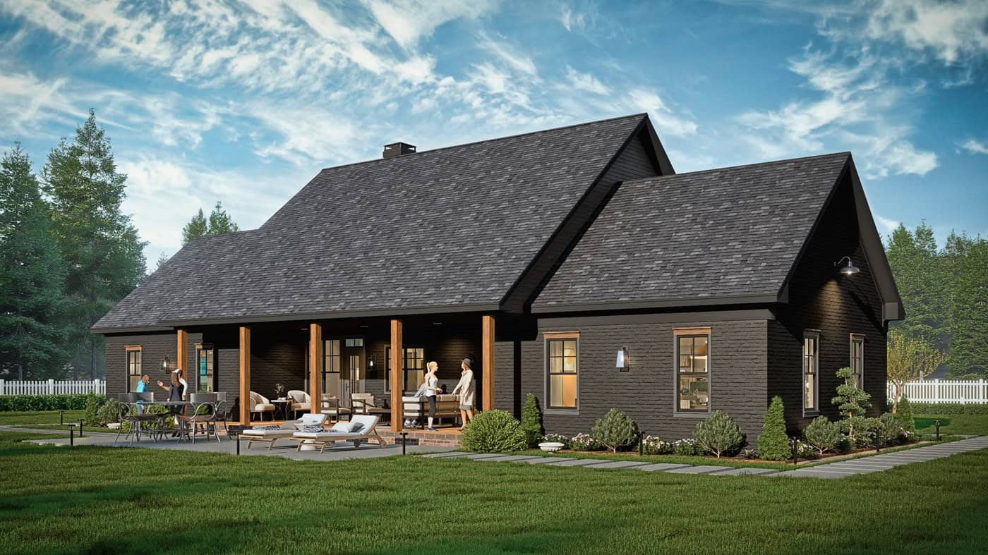 Rear View of this 3-Bedroom,1682 Sq Ft Plan -198-1294